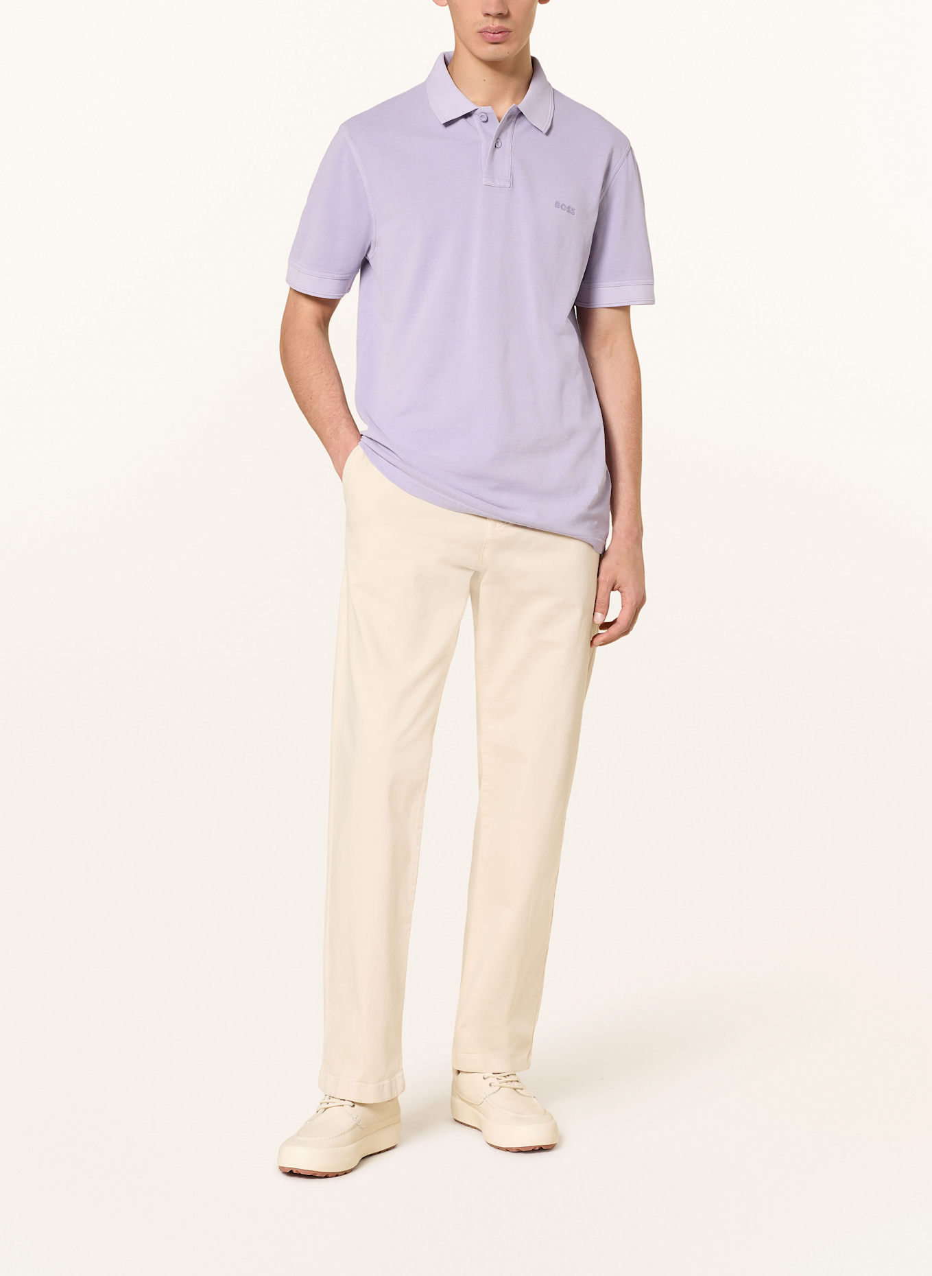 BOSS Piqué-Poloshirt PRIME: HELLLILA