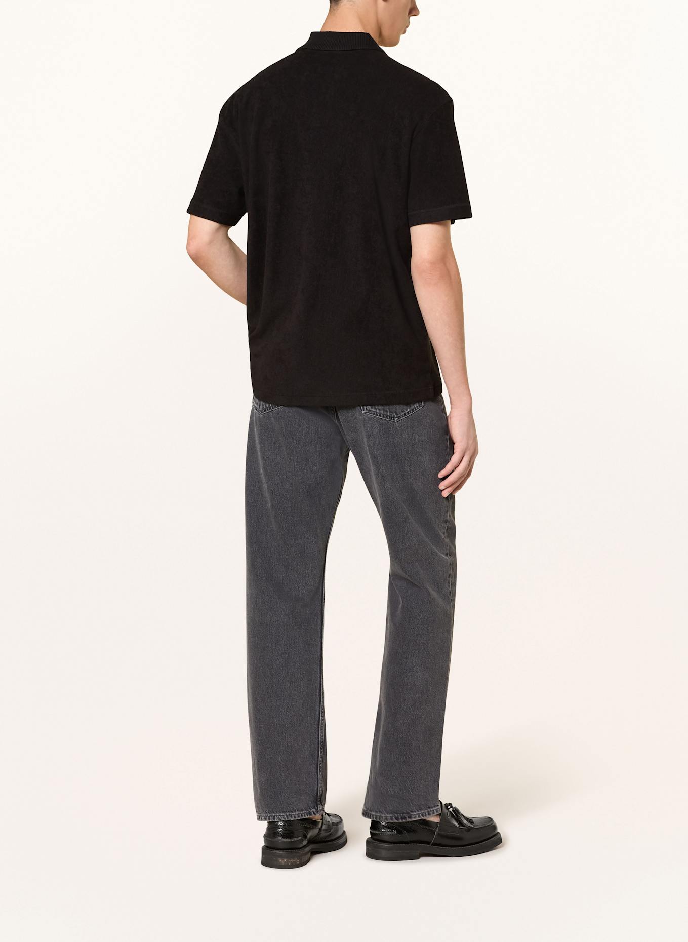 BOSS Frottee-Poloshirt PE_DOUBLETOWEL: SCHWARZ