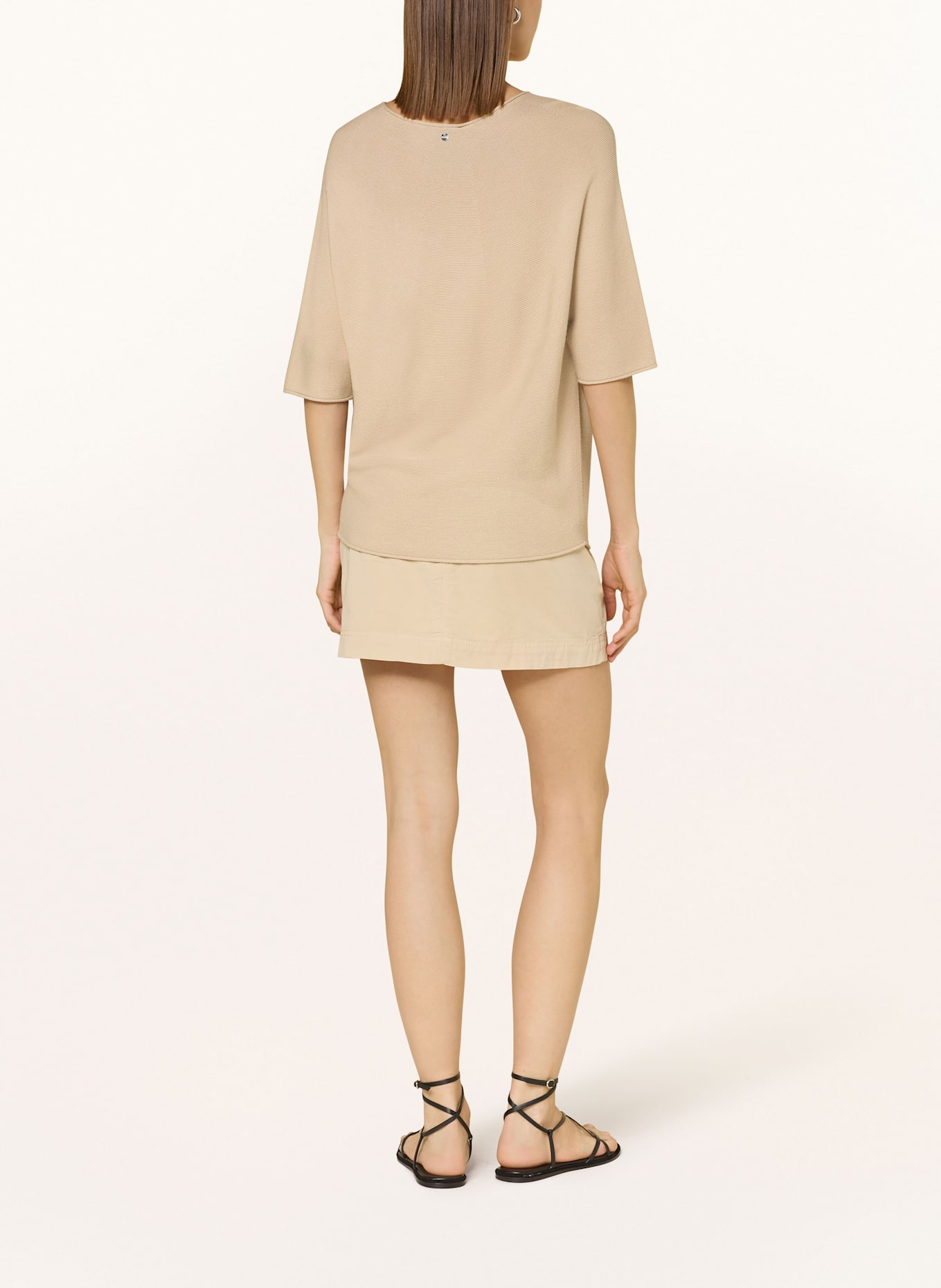 BOSS Pullover FLAMBERS mit 3/4-Arm: BEIGE