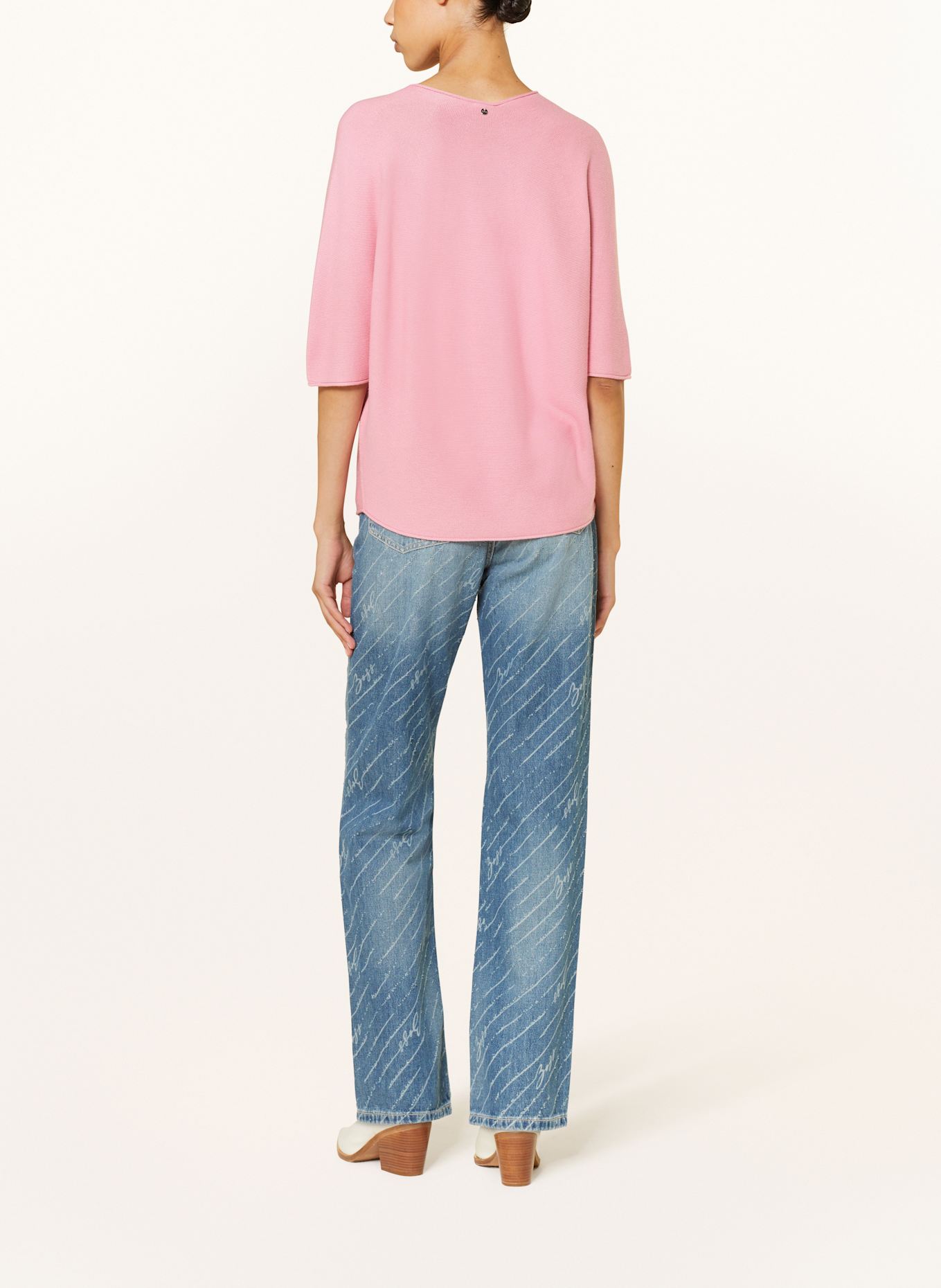 BOSS Pullover FLAMBERS mit 3/4-Arm: ROSA
