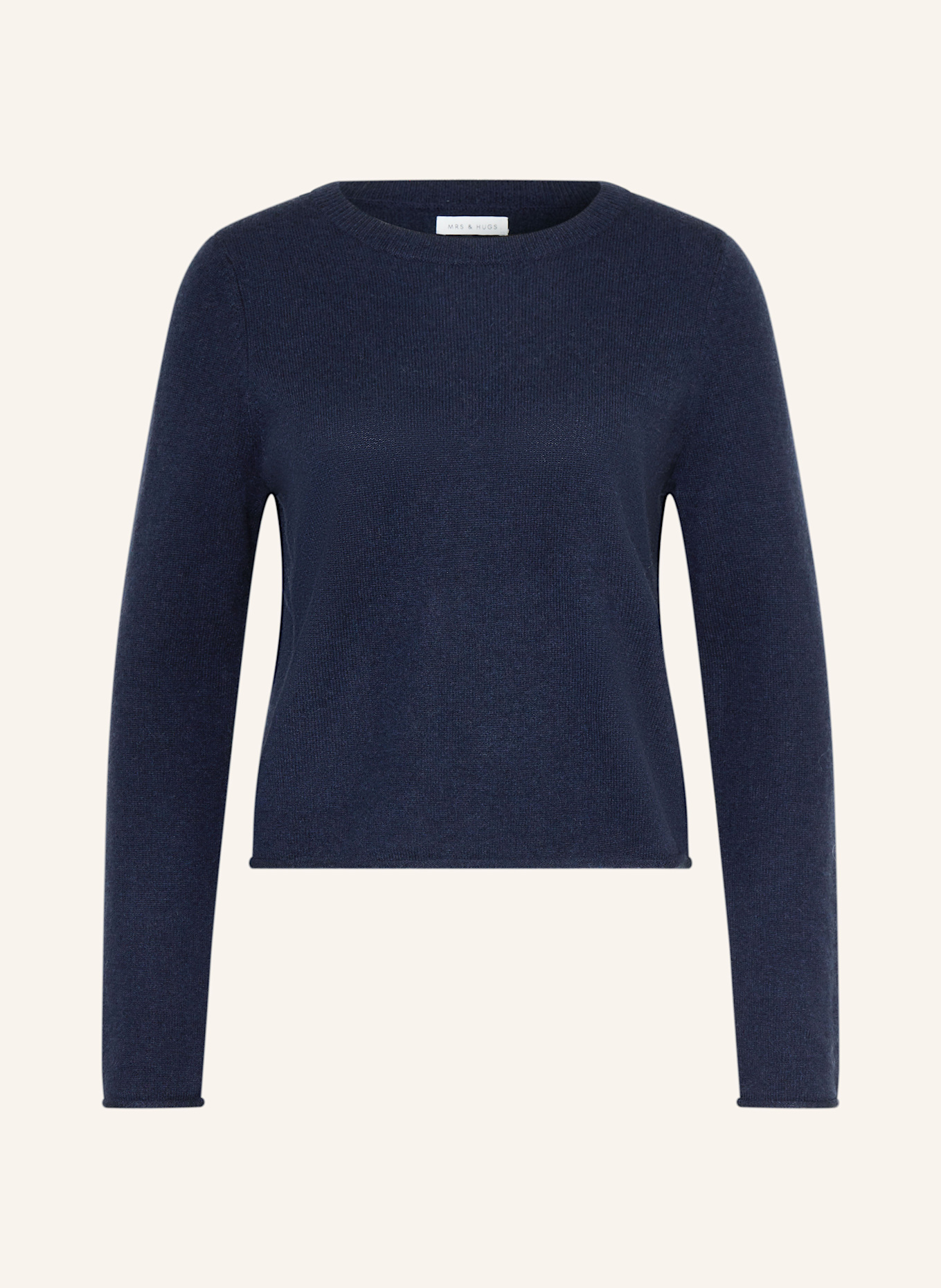 MRS & HUGS Cashmere-Pullover: DUNKELBLAU