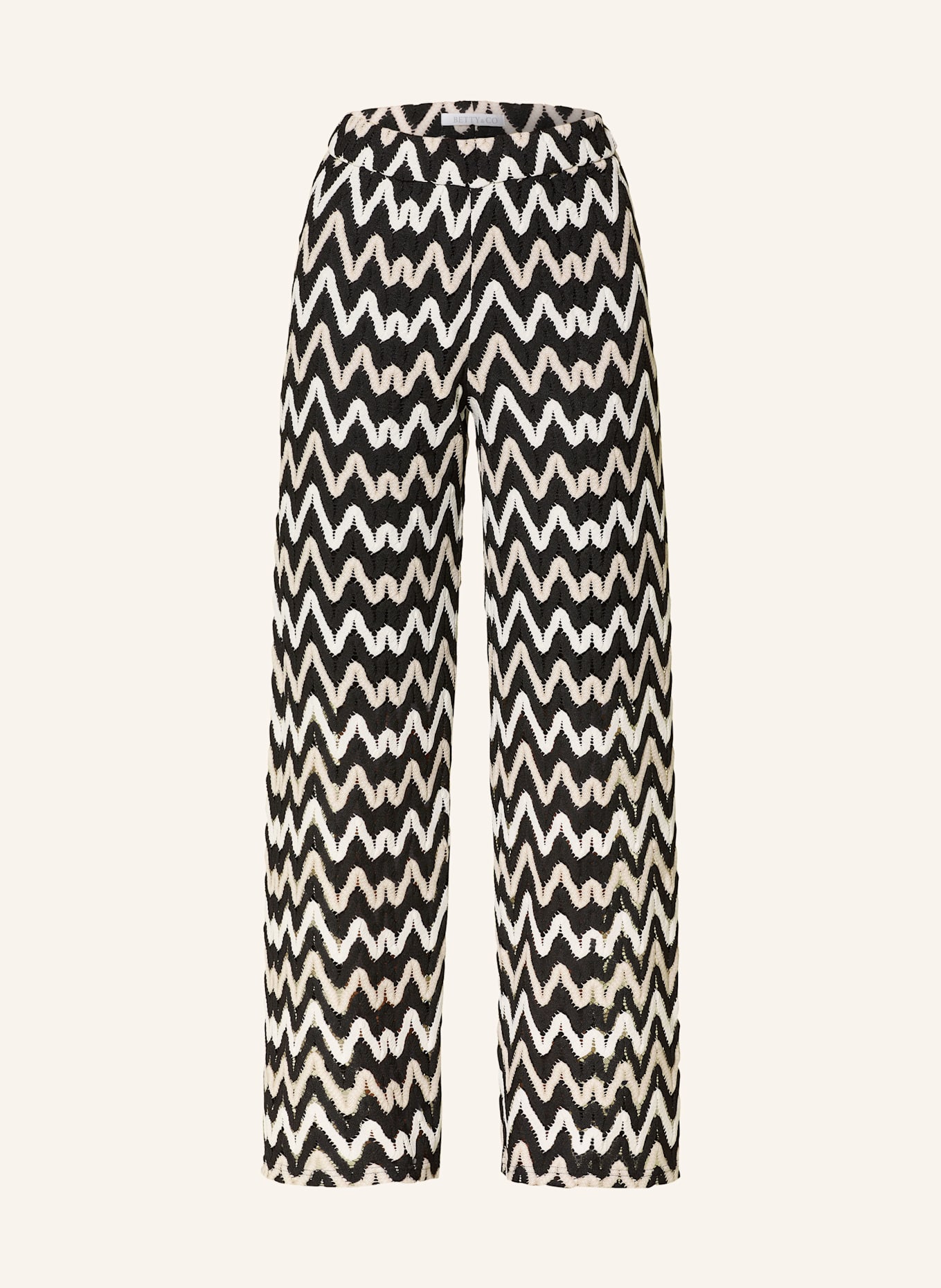 BETTY&CO Strickhose: SCHWARZ / HELLBRAUN / WEISS