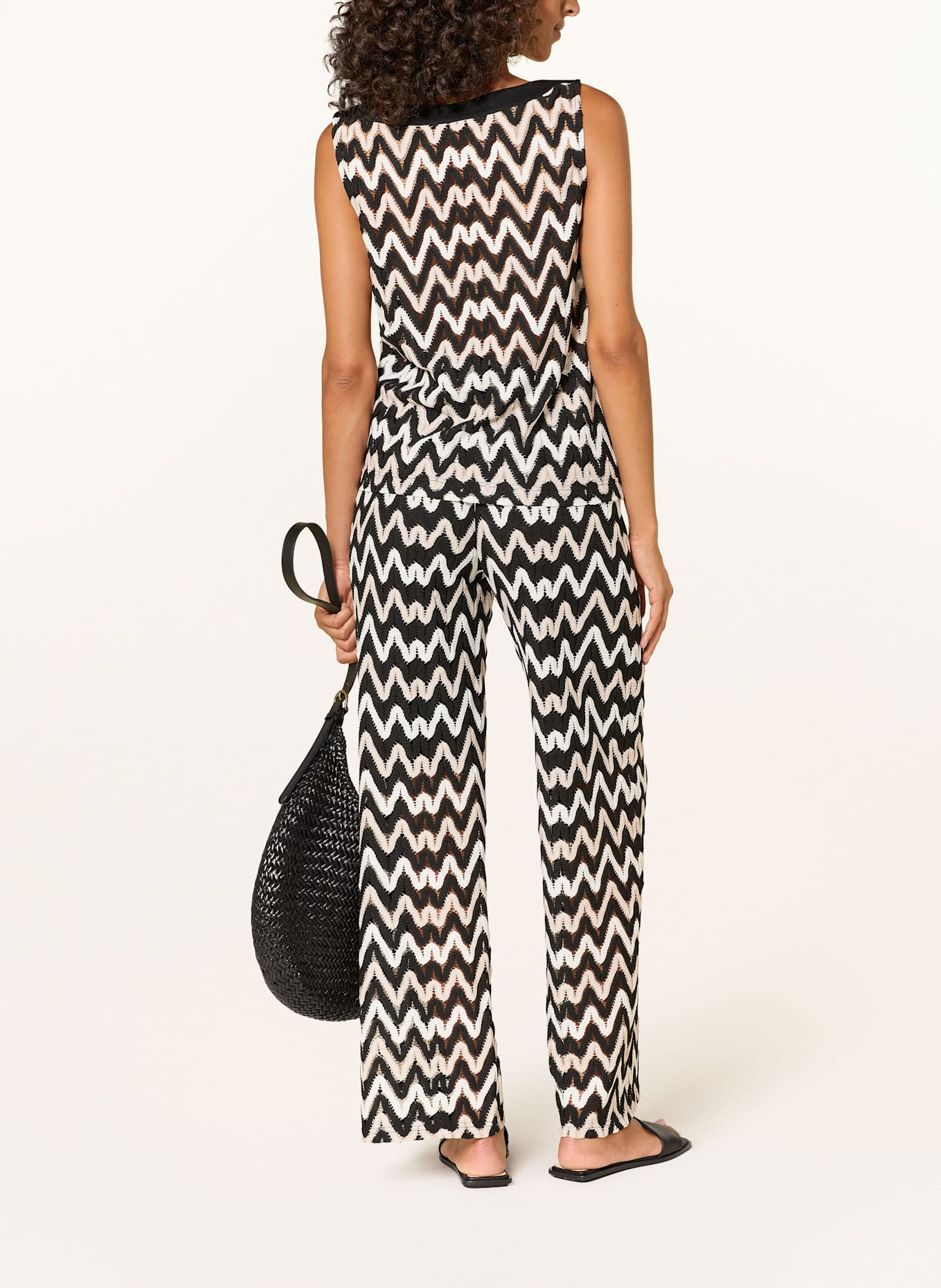 BETTY&CO Strickhose: SCHWARZ / HELLBRAUN / WEISS