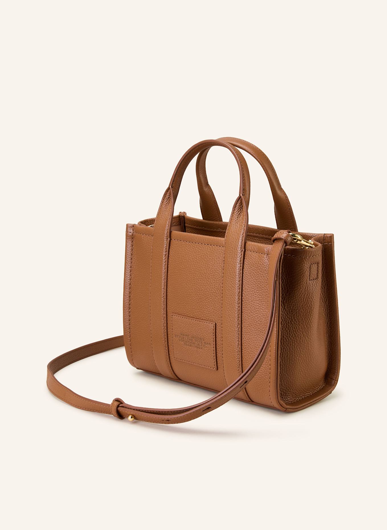 MARC JACOBS Shopper THE SMALL TOTE BAG LEATHER: COGNAC