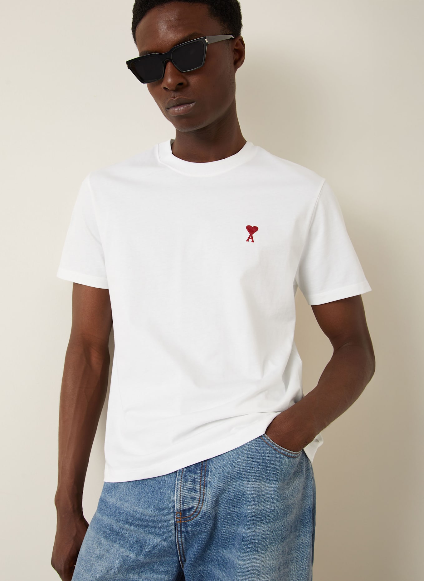 AMI PARIS T-Shirt: WEISS