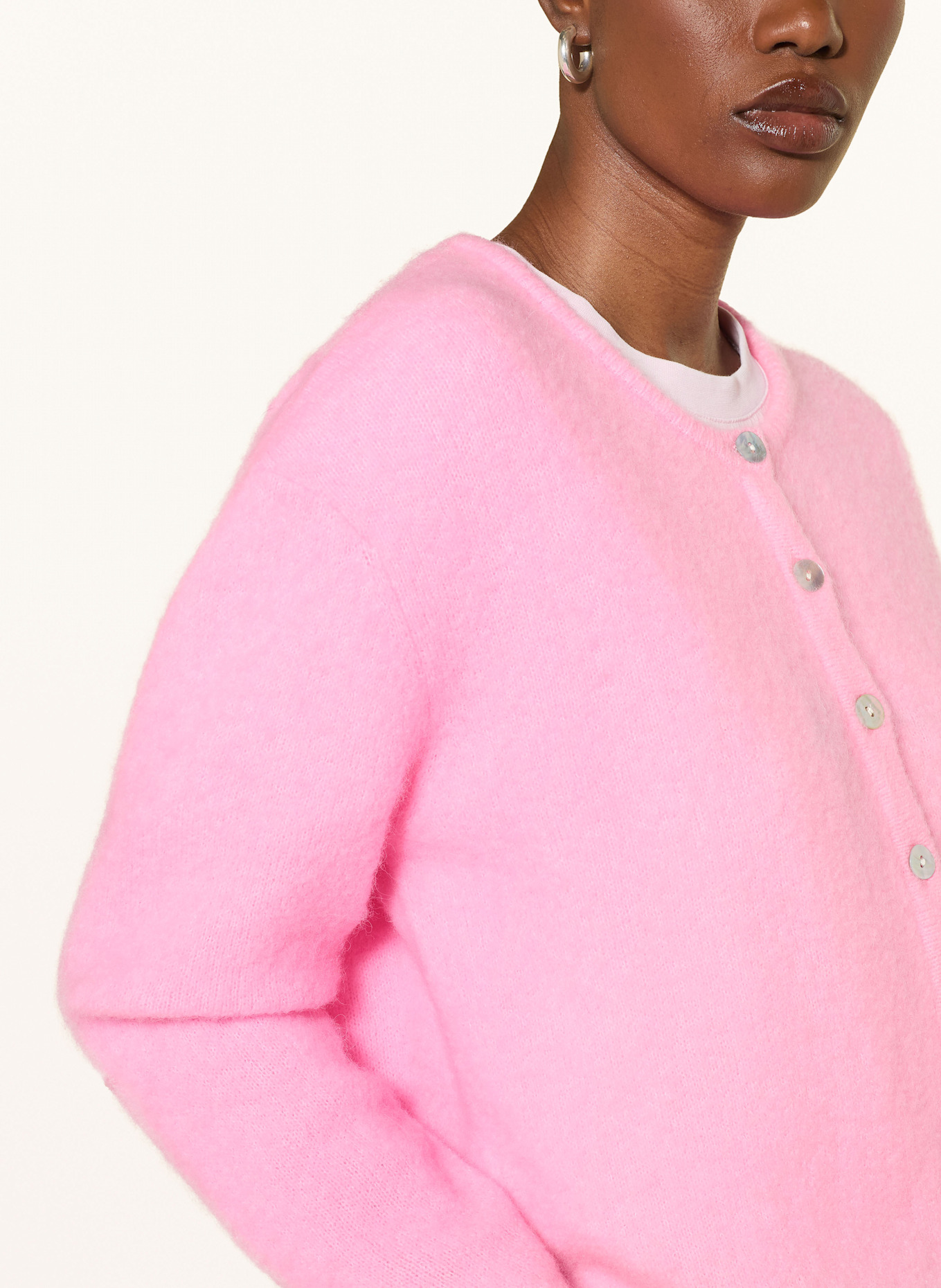 American Vintage Strickjacke mit Alpaka: NEONROSA