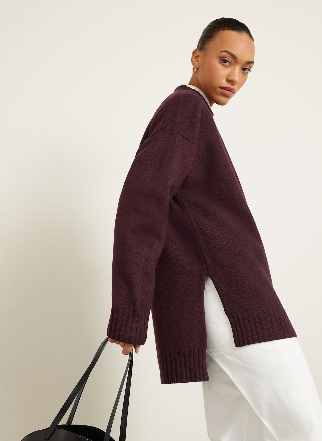 JIL SANDER Pullover: DUNKELBRAUN