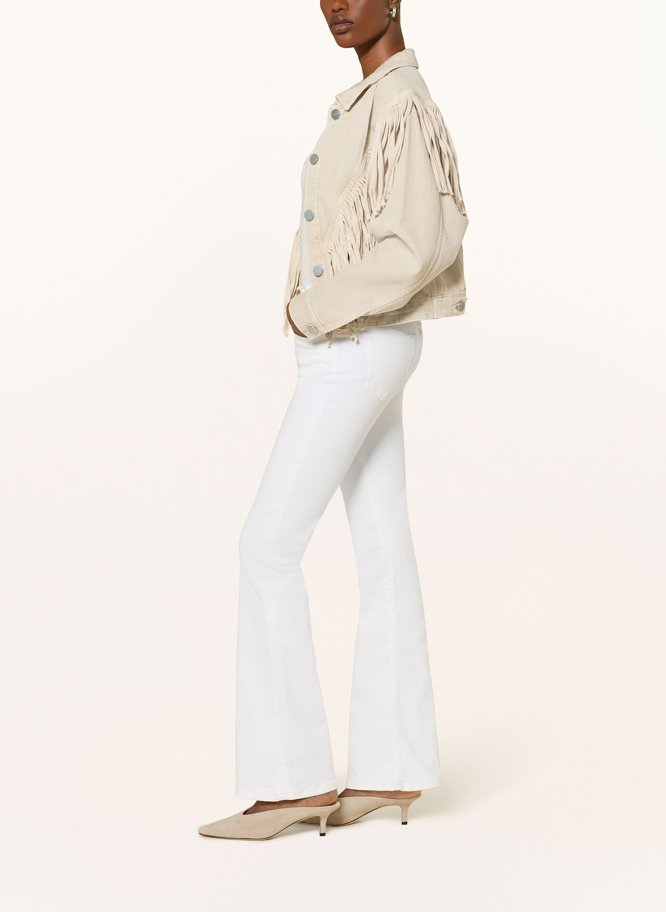 TRUE RELIGION Jeansy bootcut BECCA: BIAŁY
