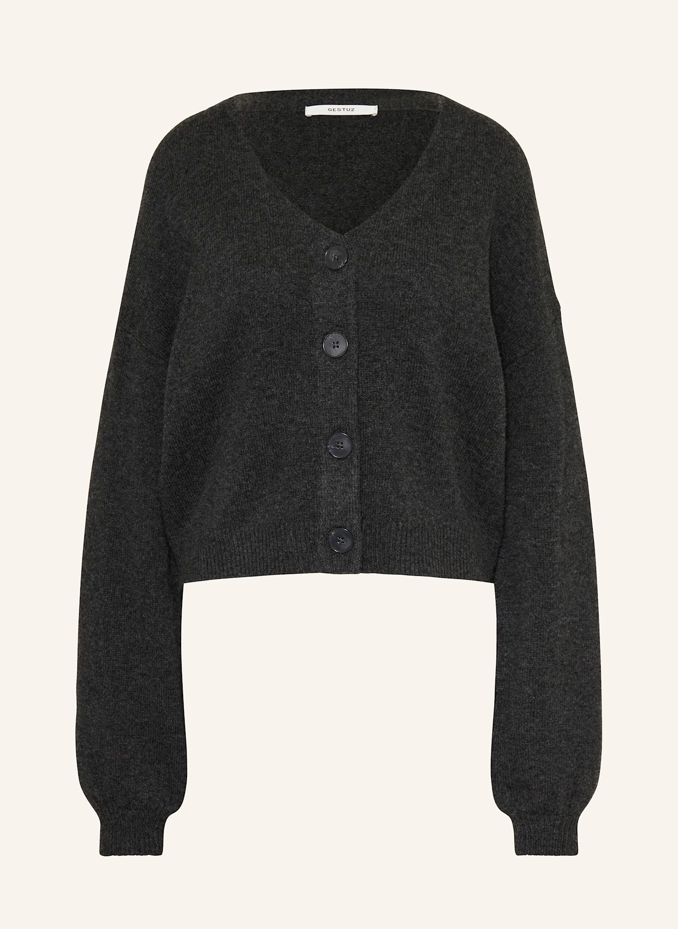 GESTUZ Strickjacke MANIGZ: DUNKELGRAU