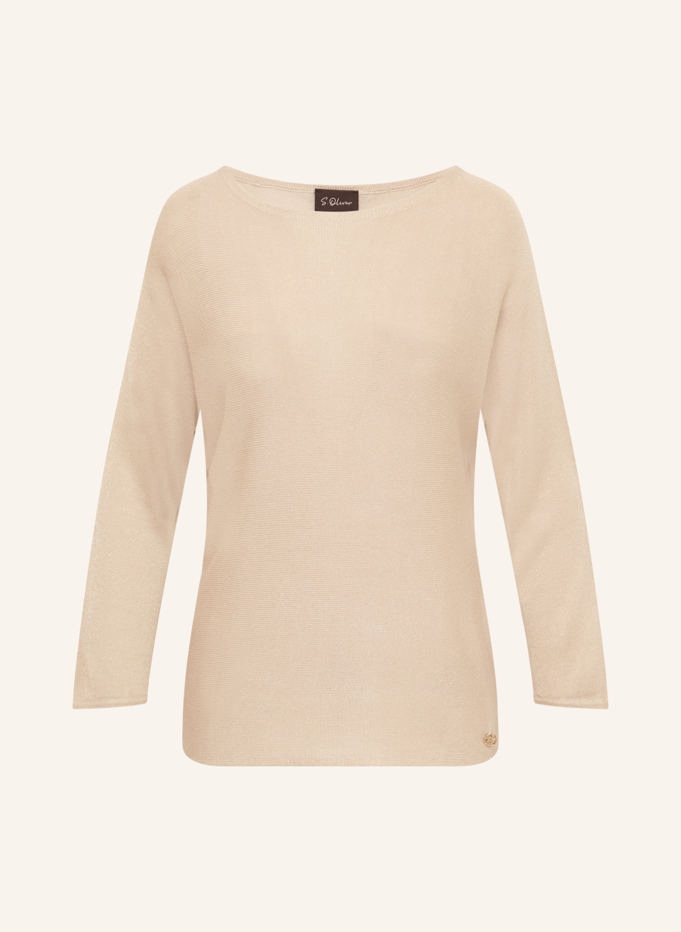 s.Oliver BLACK LABEL Pullover mit Glitzergarn: BEIGE