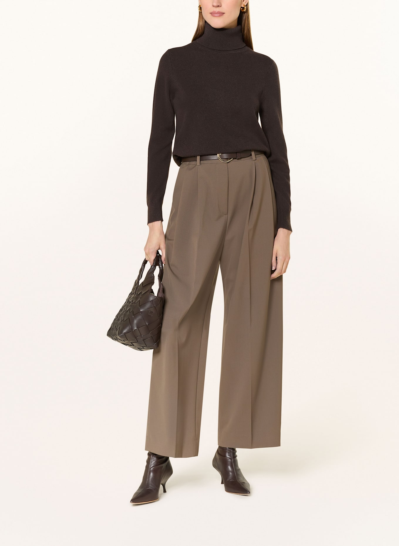 lilienfels Rollkragenpullover aus Cashmere: DUNKELBRAUN