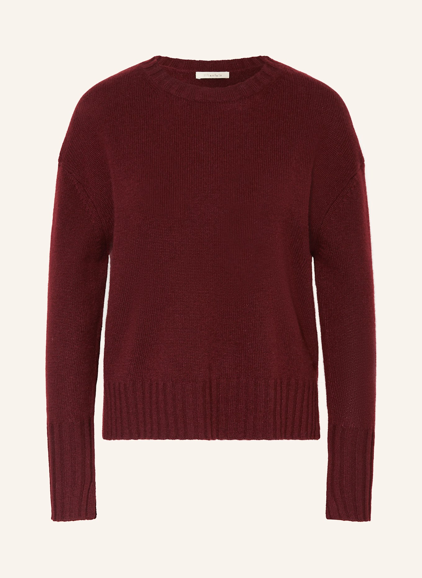 lilienfels Cashmere-Pullover: DUNKELROT