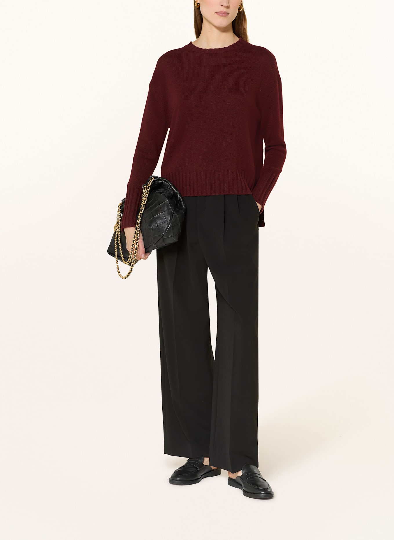 lilienfels Cashmere-Pullover: DUNKELROT