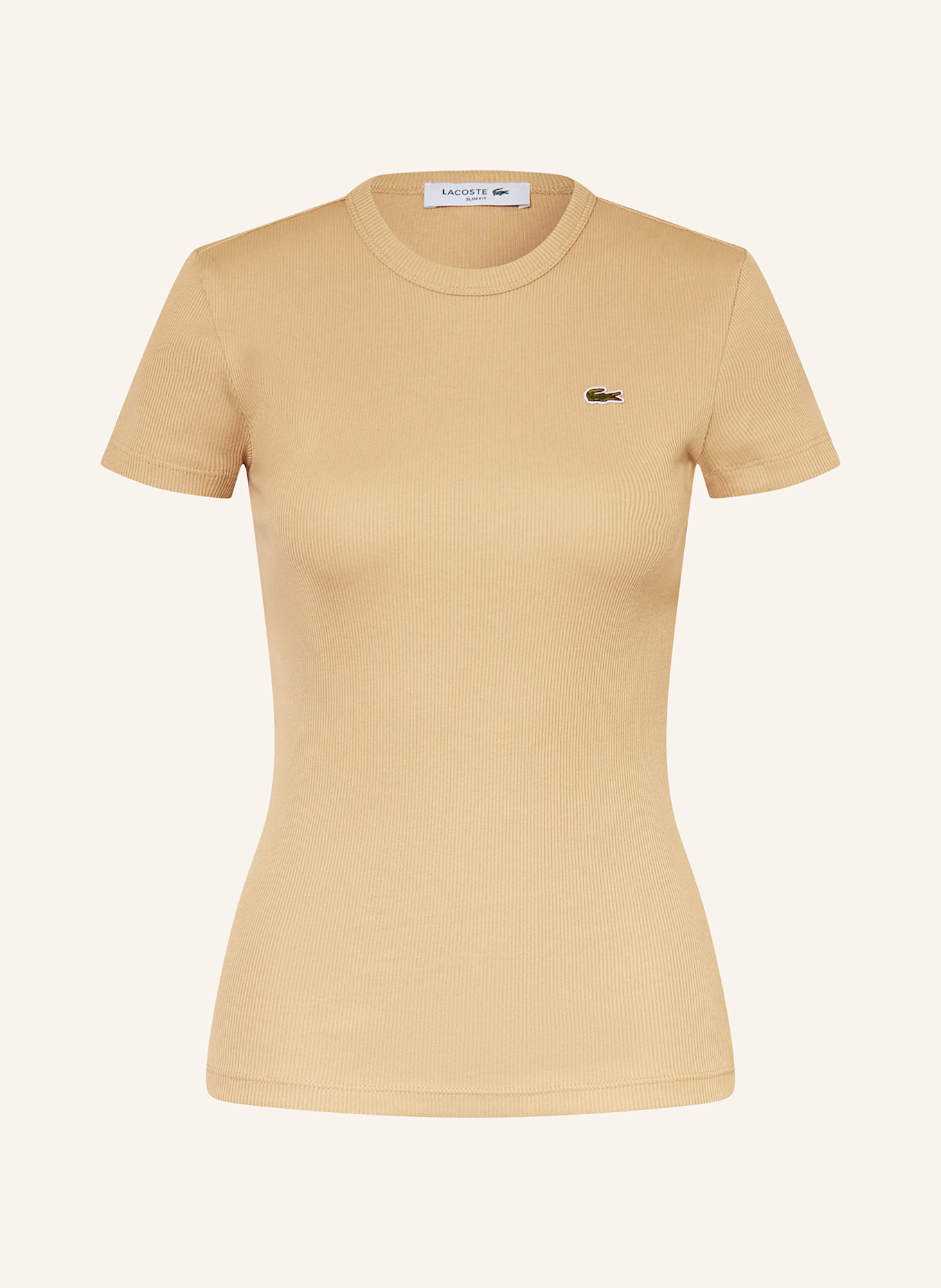 LACOSTE T-Shirt: BEIGE