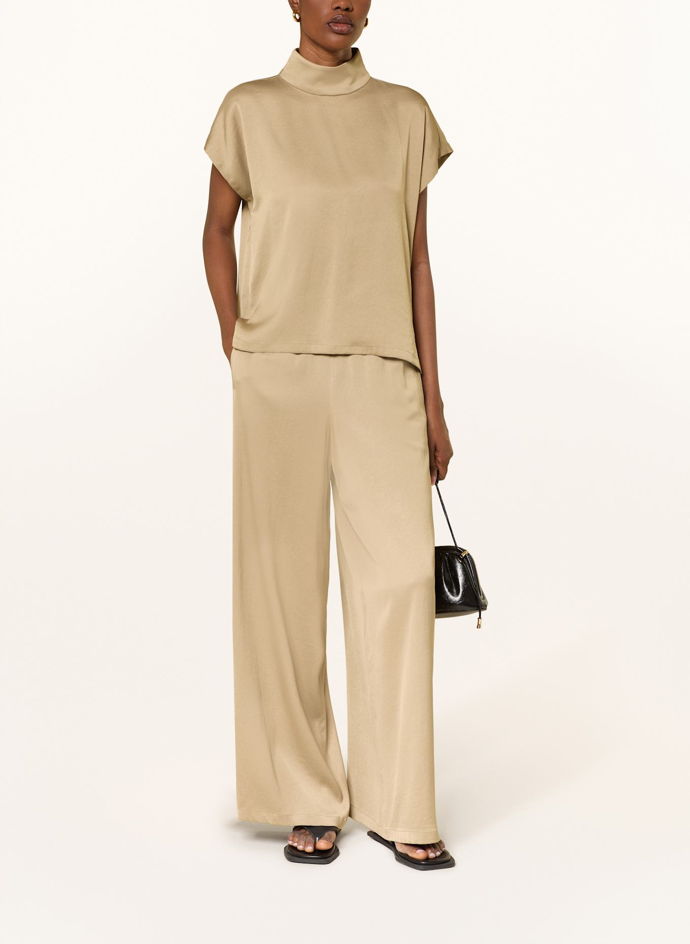 DRYKORN Blusenshirt ALARIA_1 aus Satin: BRAUN