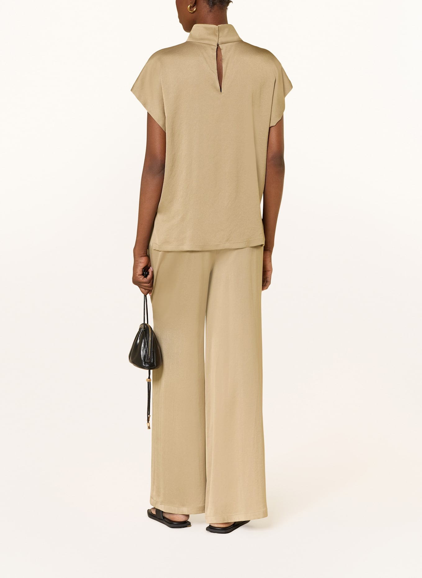 DRYKORN Blusenshirt ALARIA_1 aus Satin: BRAUN