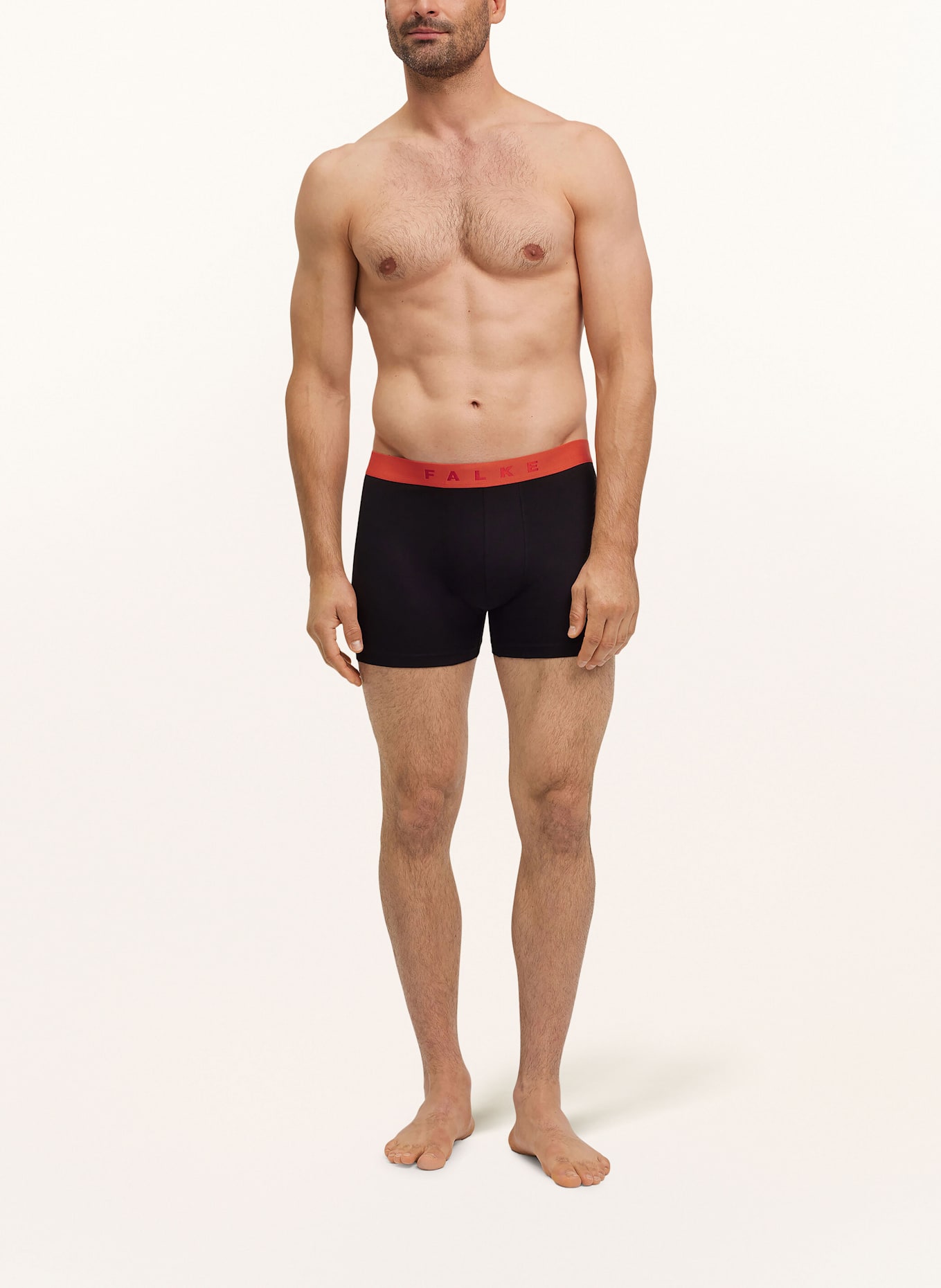 FALKE 2-pack boxer shorts DAILY COMFORT: BLACK / ORANGE