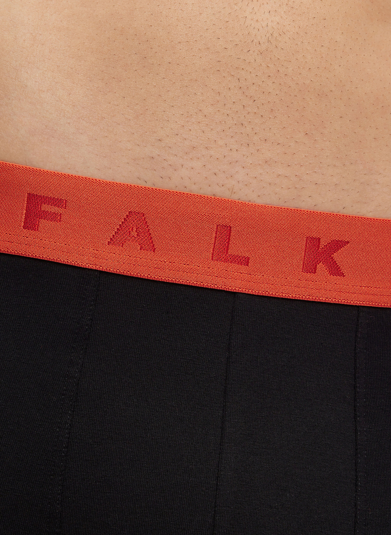 FALKE 2-pack boxer shorts DAILY COMFORT: BLACK / ORANGE