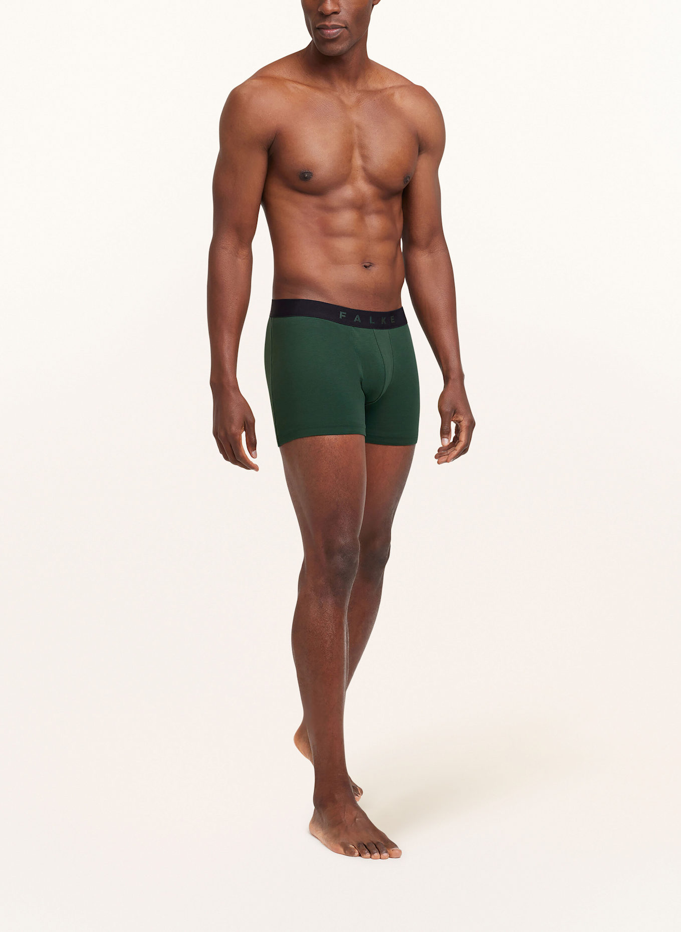 FALKE 2er-Pack Boxershorts DAILY COMFORT: SCHWARZ / DUNKELGRÜN