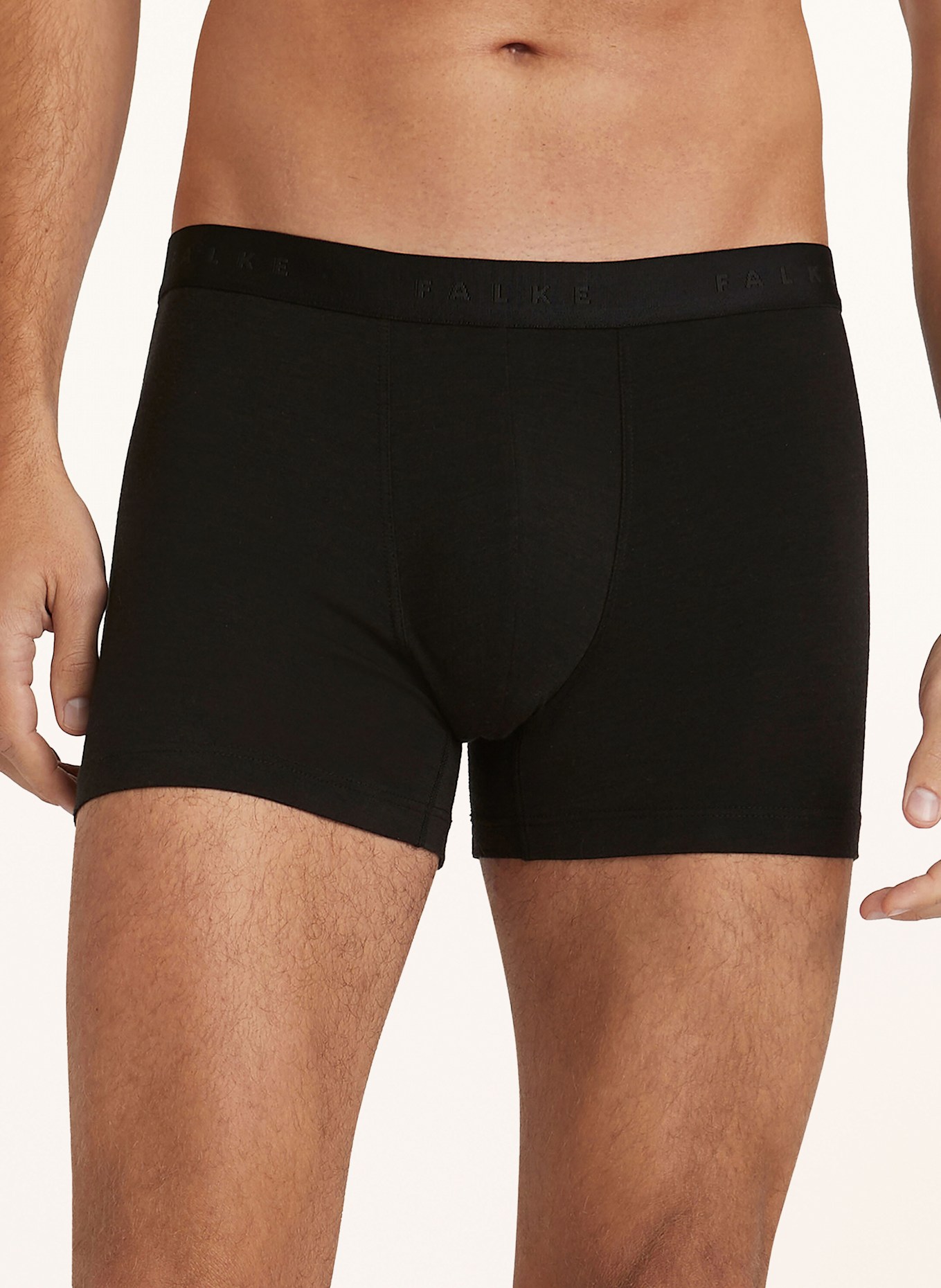 FALKE Boxer shorts valentino DAILY CLIMA WOOL: BLACK