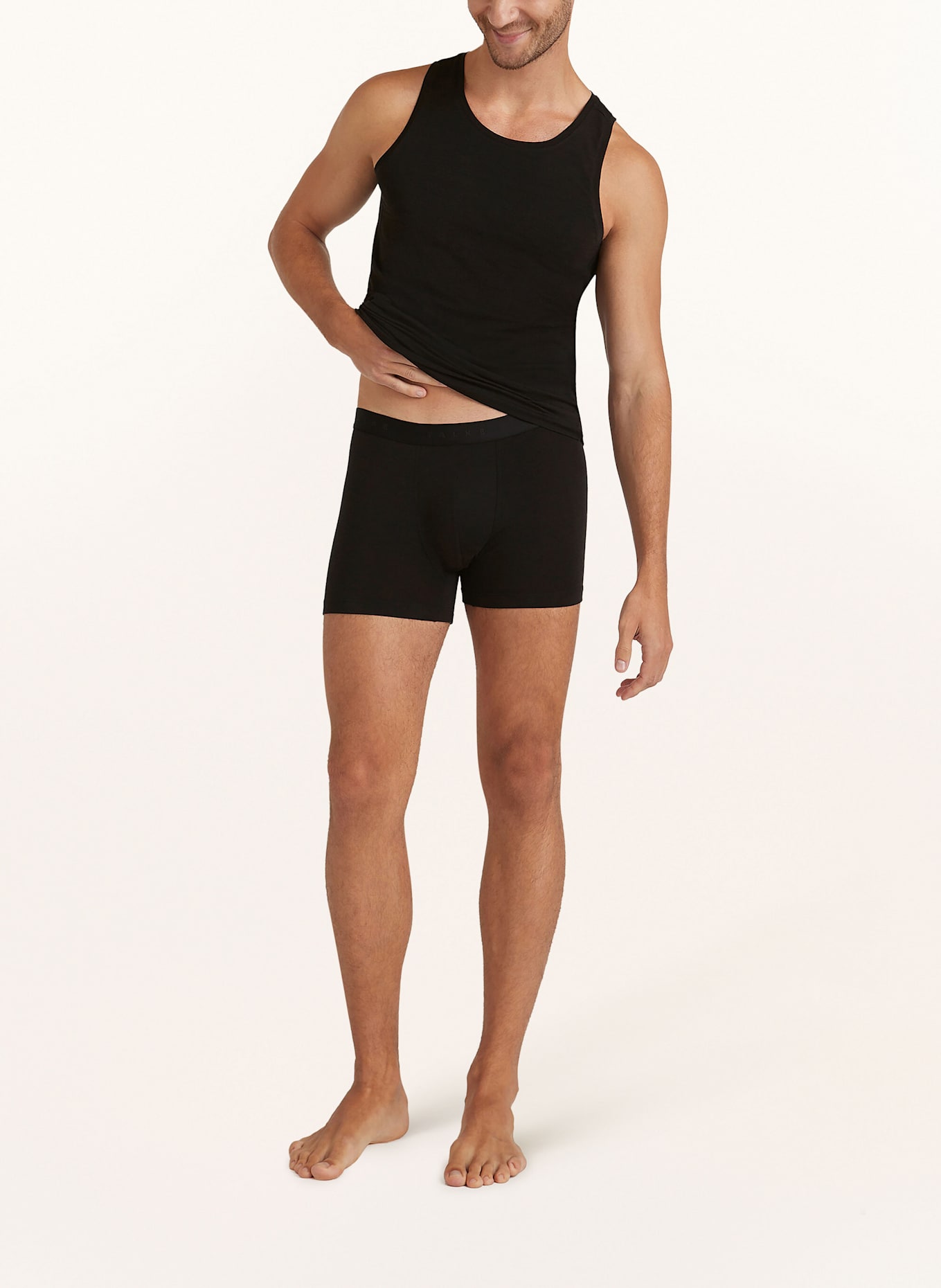 FALKE Boxer shorts valentino DAILY CLIMA WOOL: BLACK