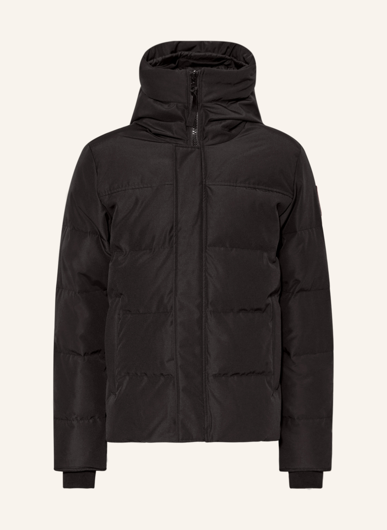 CANADA GOOSE Péřová bunda MACMILLAN: ČERNÁ