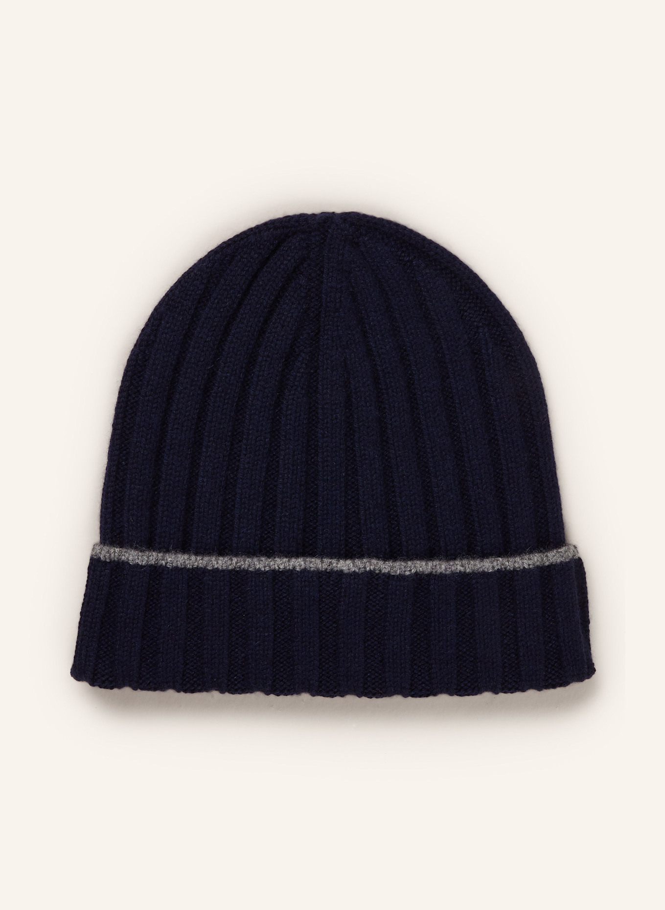 BRUNELLO CUCINELLI Cashmere-Mütze: DUNKELBLAU