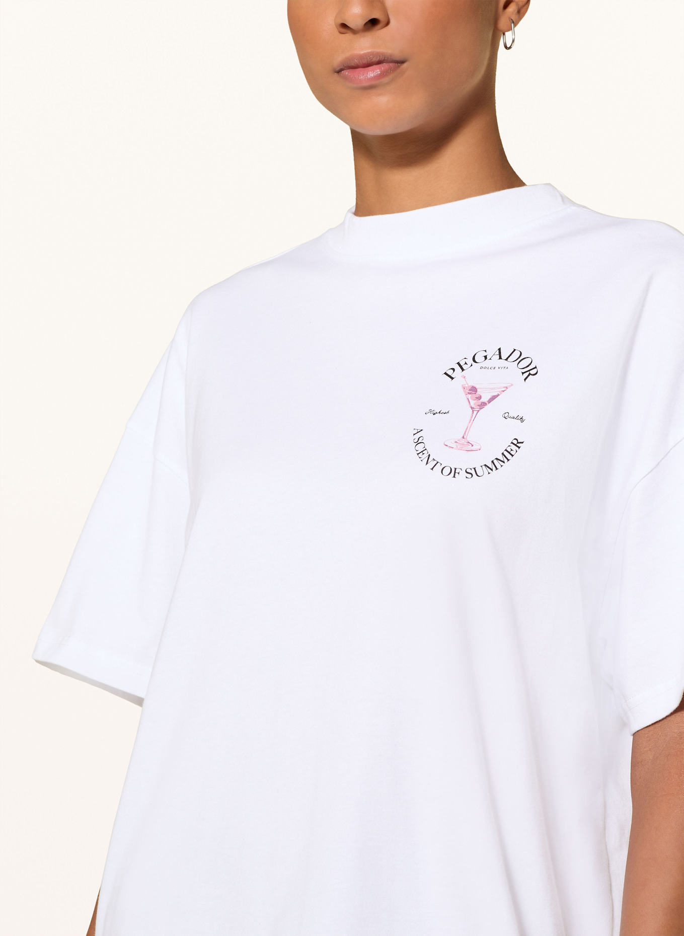 PEGADOR Oversized-Shirt JOBRA: WEISS / ROSÉ / ALTROSA