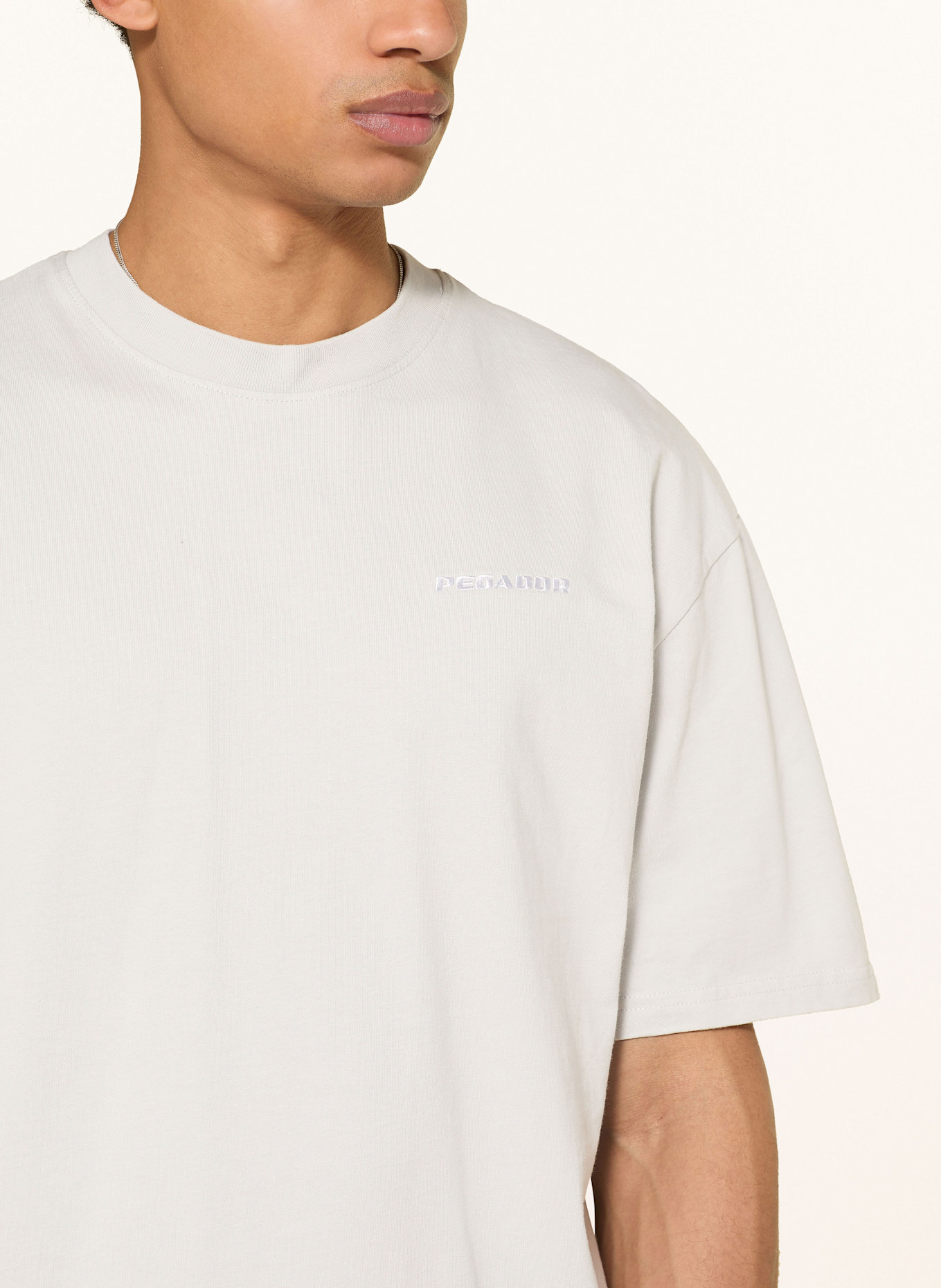 PEGADOR Oversized-Shirt: HELLGRAU