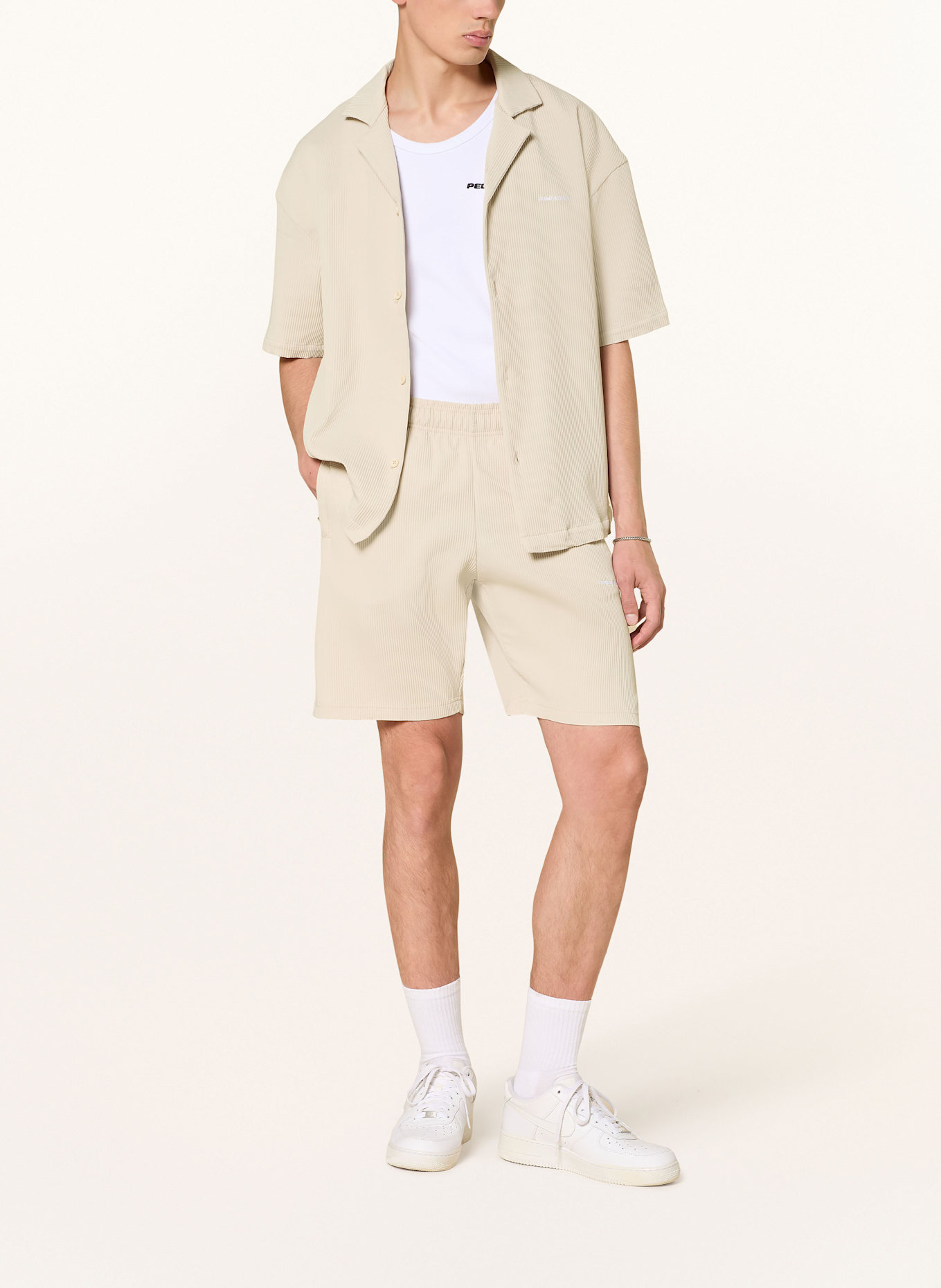 PEGADOR Pleated shorts TROY: BEIGE
