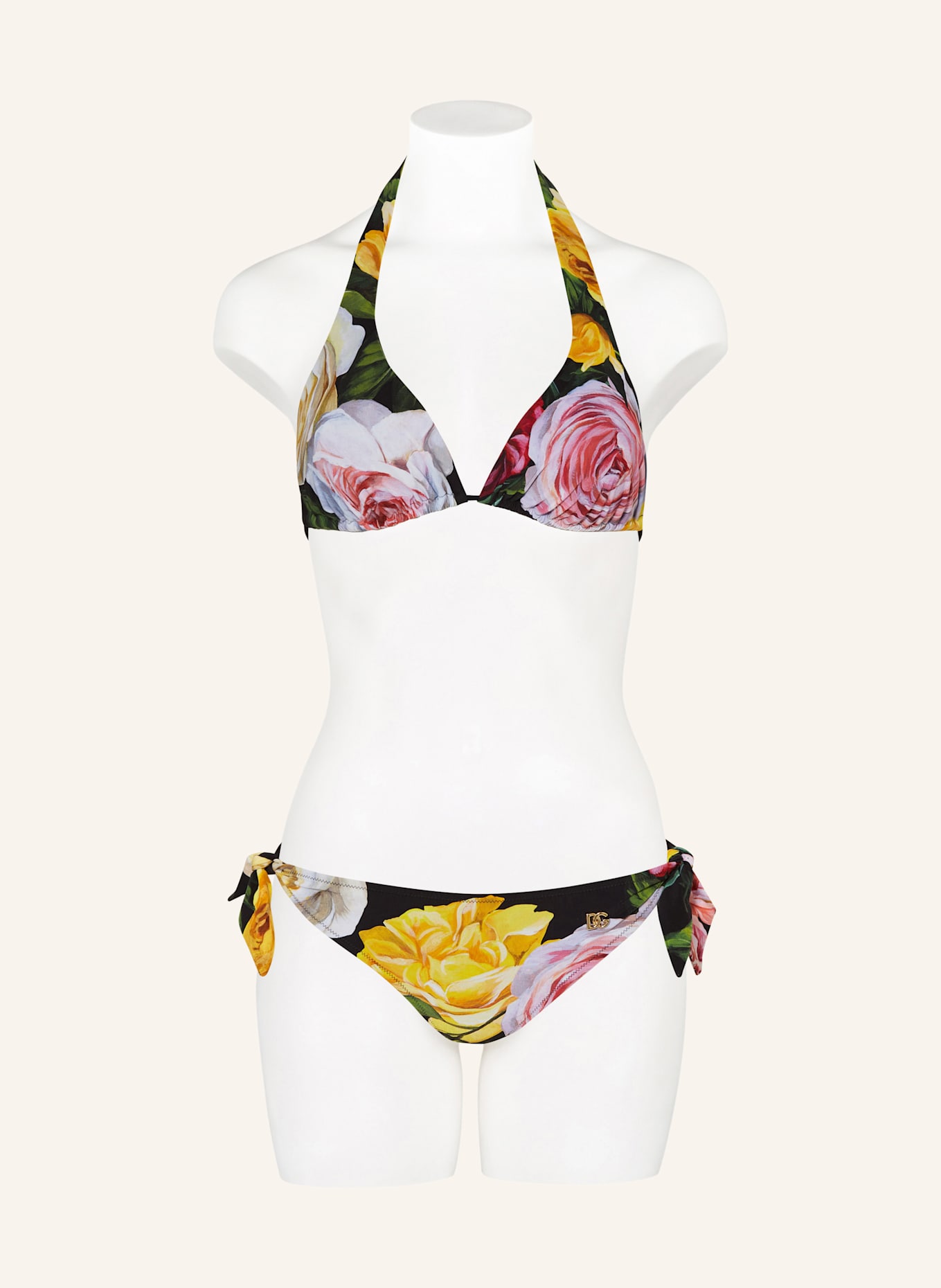 DOLCE & GABBANA Bikiny se zavazováním okolo krku: ČERNÁ/ ŽLUTÁ/ RŮŽOVÁ
