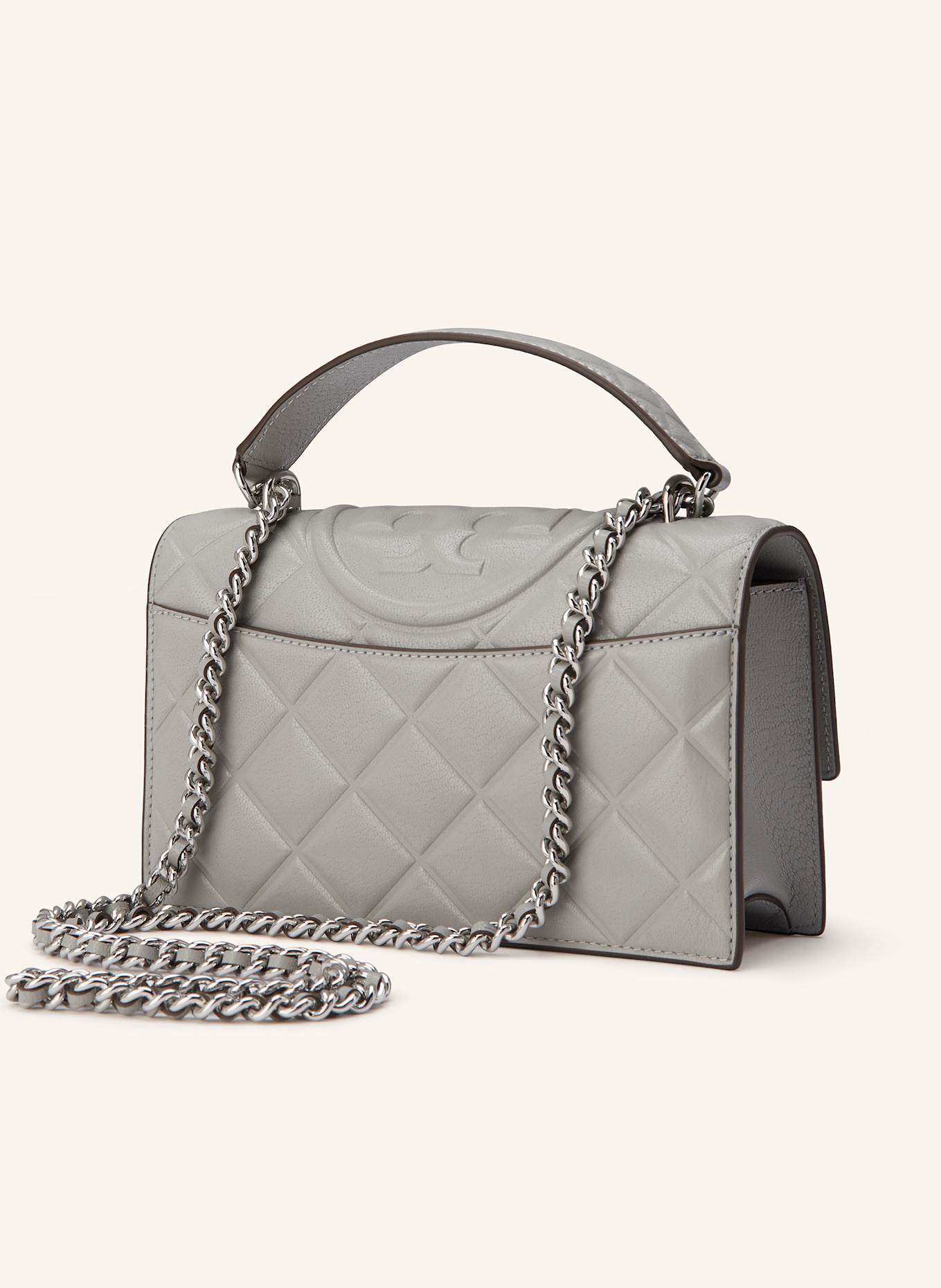 TORY BURCH Schultertasche FLEMING: GRAU