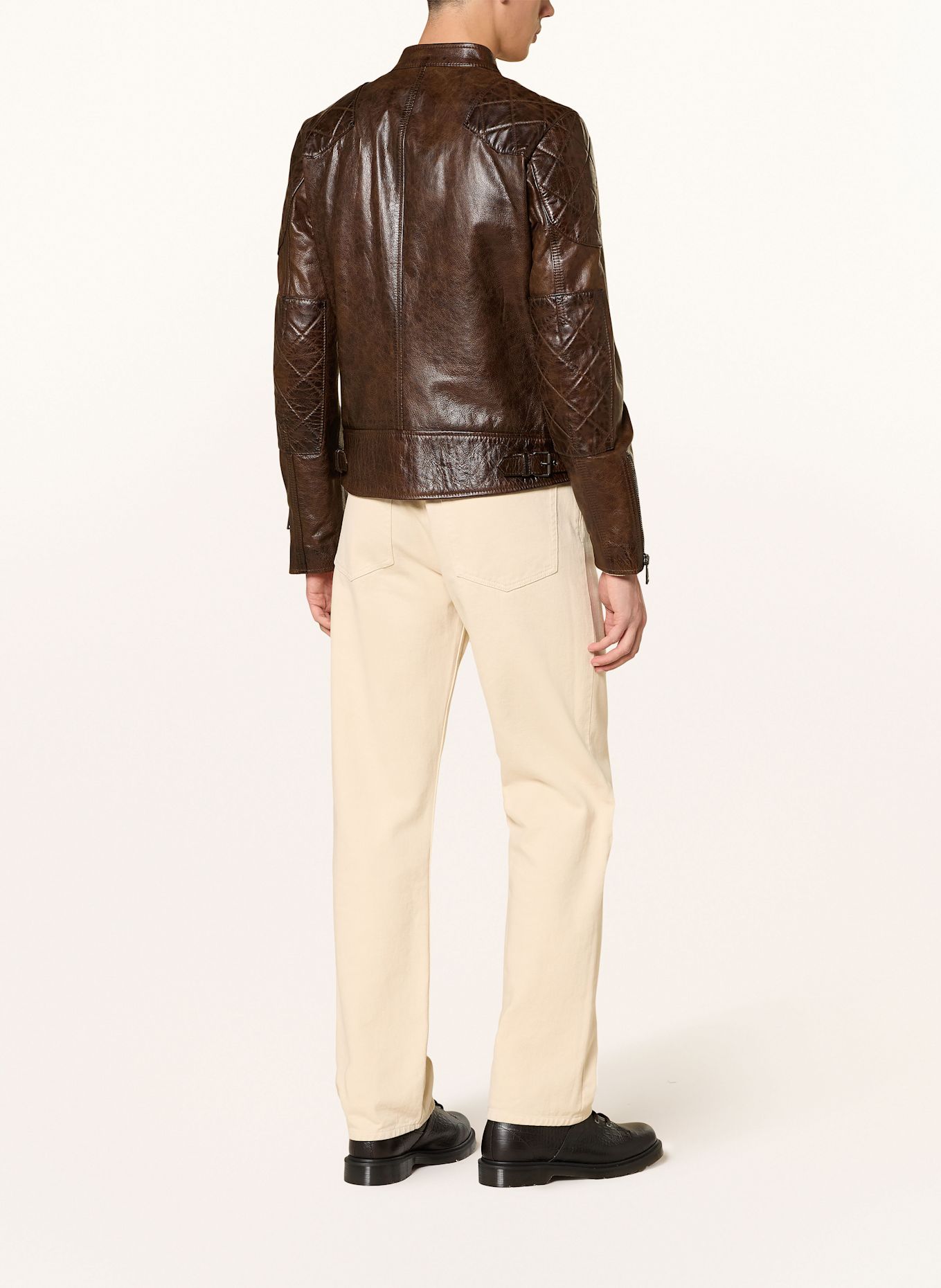 BELSTAFF Lederjacke OUTLAW: DUNKELBRAUN