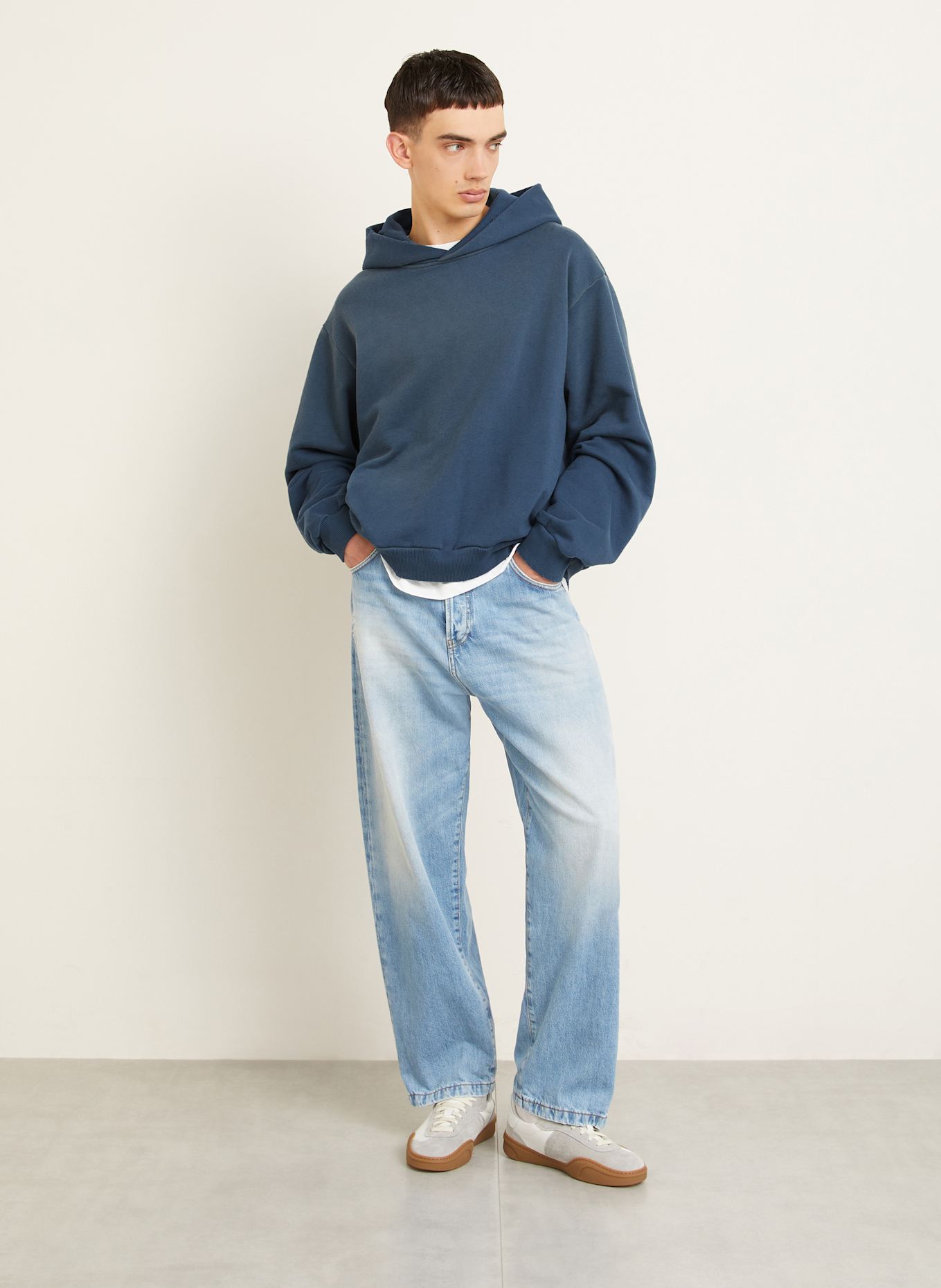 Acne Studios Bluza z kapturem: SZARONIEBIESKI