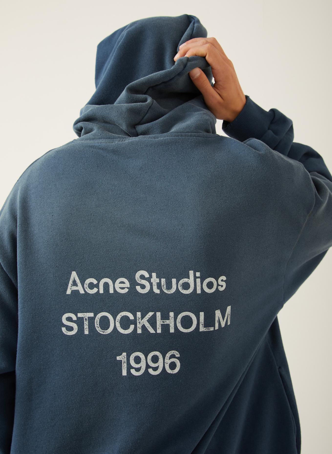 Acne Studios Bluza z kapturem: SZARONIEBIESKI