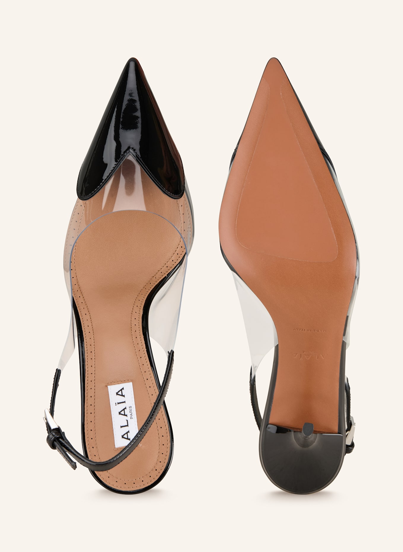 ALAÏA Slingback pumps: BLACK