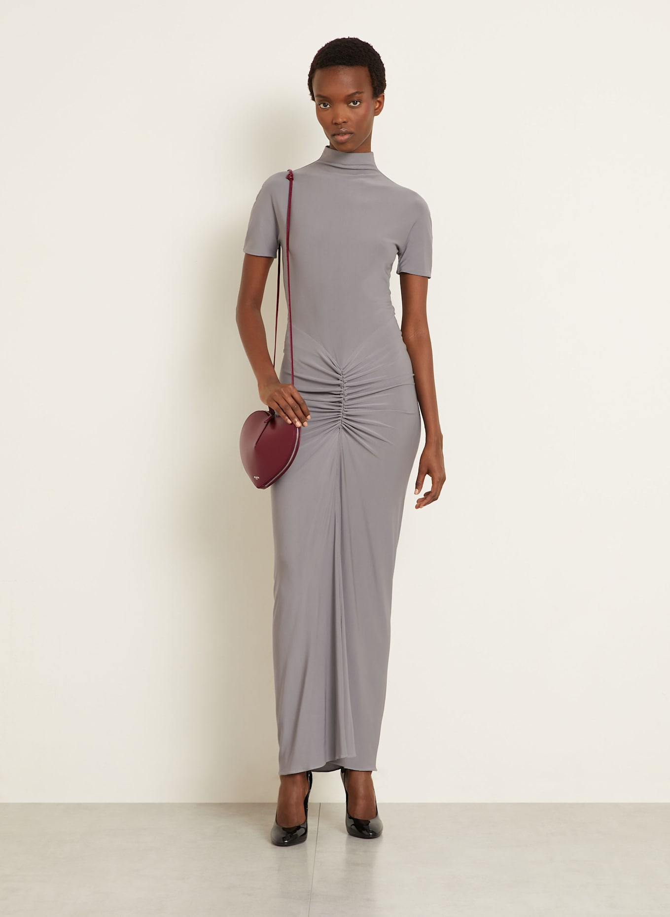 ALAÏA Umhängetasche LE COEUR: DUNKELROT