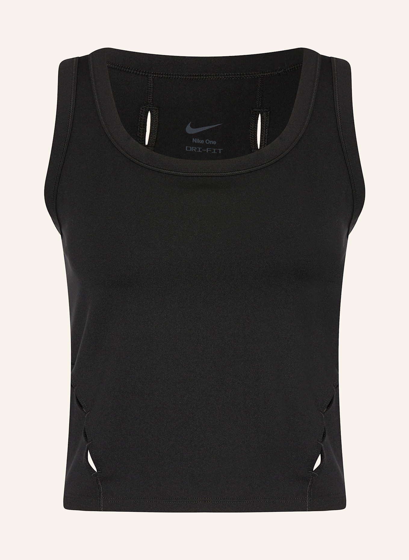 Nike Tanktop ONE FITTED: SCHWARZ