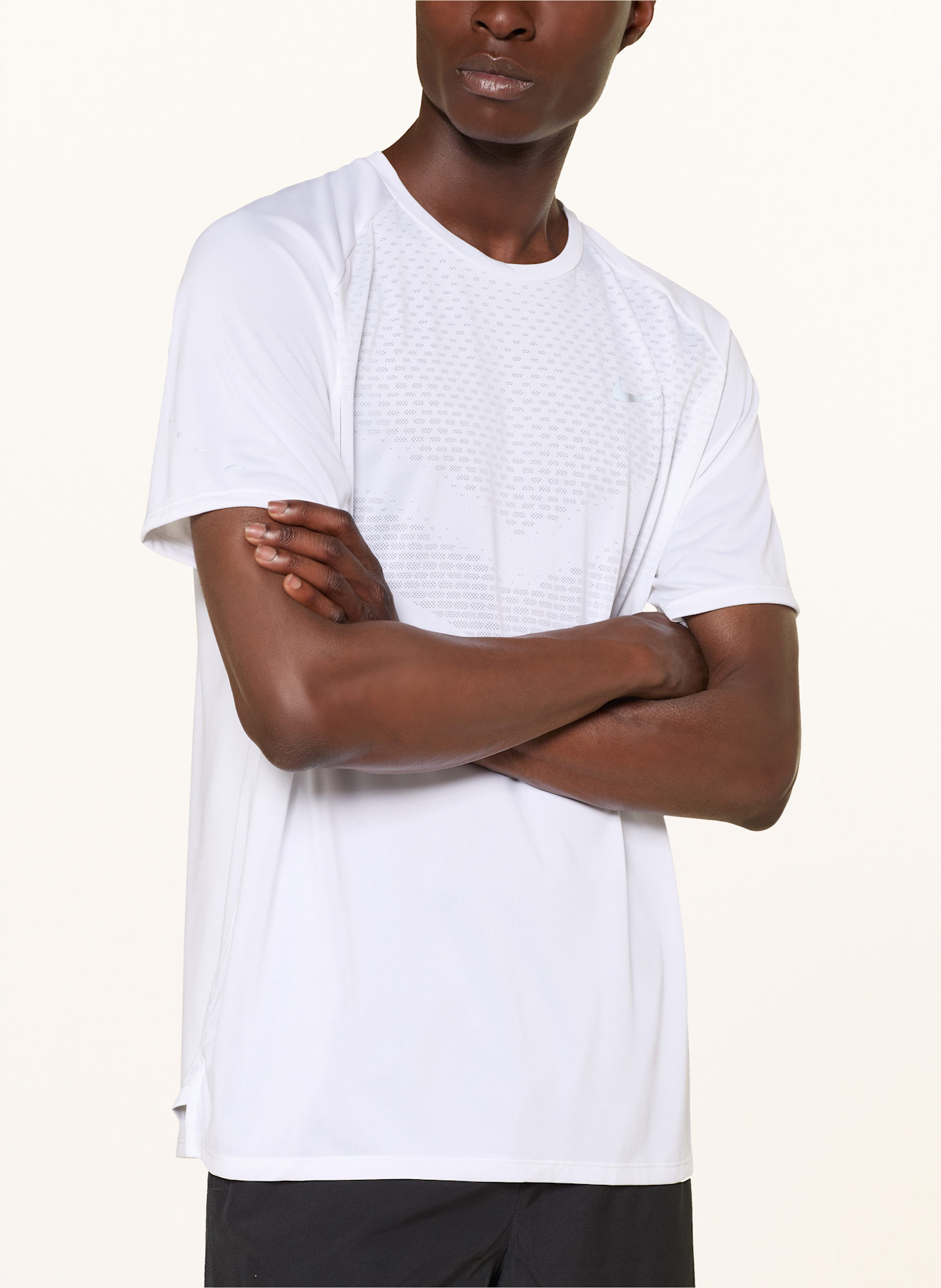 Nike Laufshirt STRIDE: WEISS