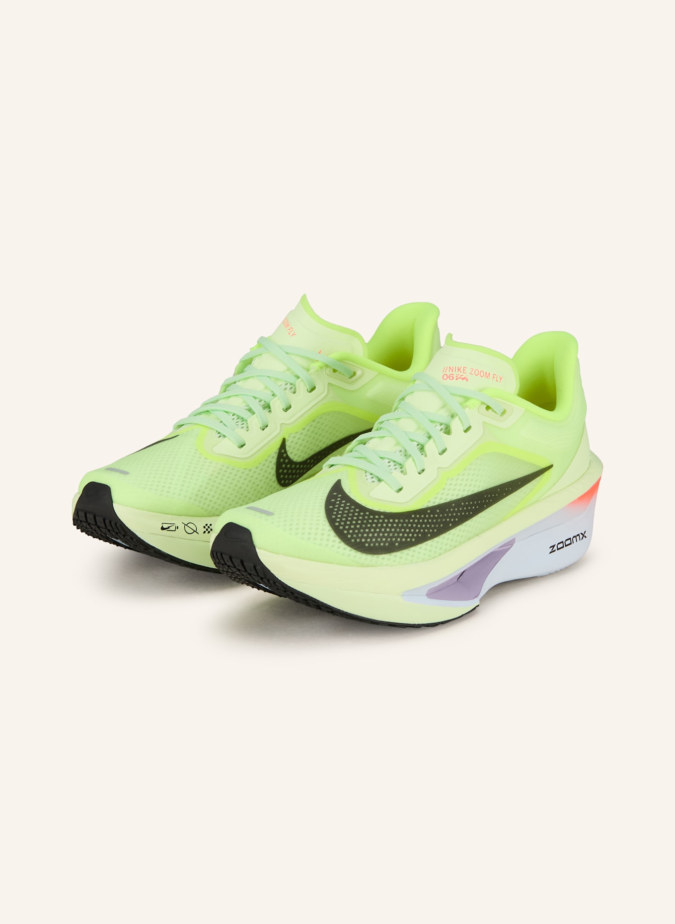 Nike Laufschuhe ZOOM FLY 6: NEONGELB/ DUNKELBLAU