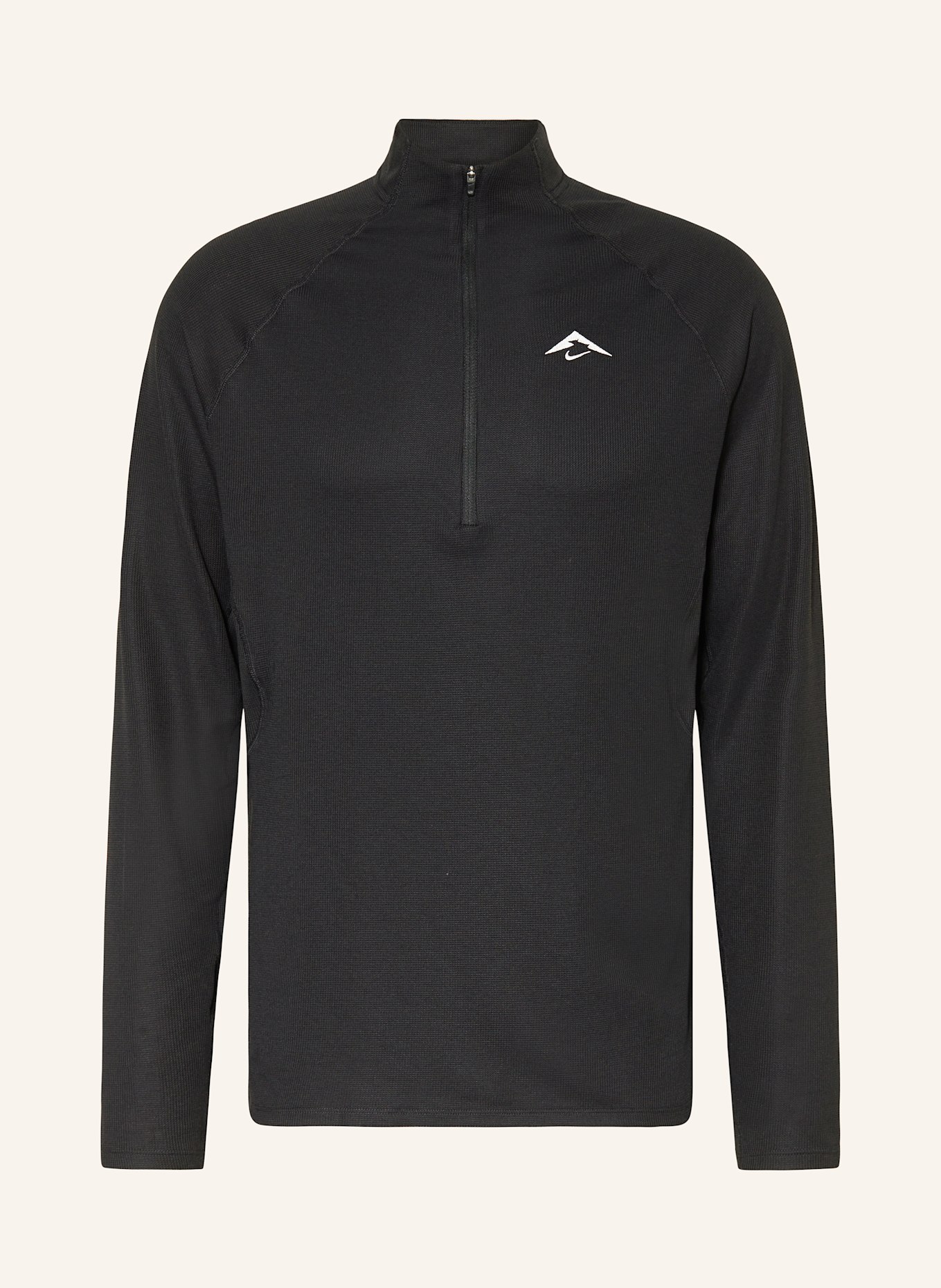 Nike Piqué-Laufshirt TRAIL: SCHWARZ