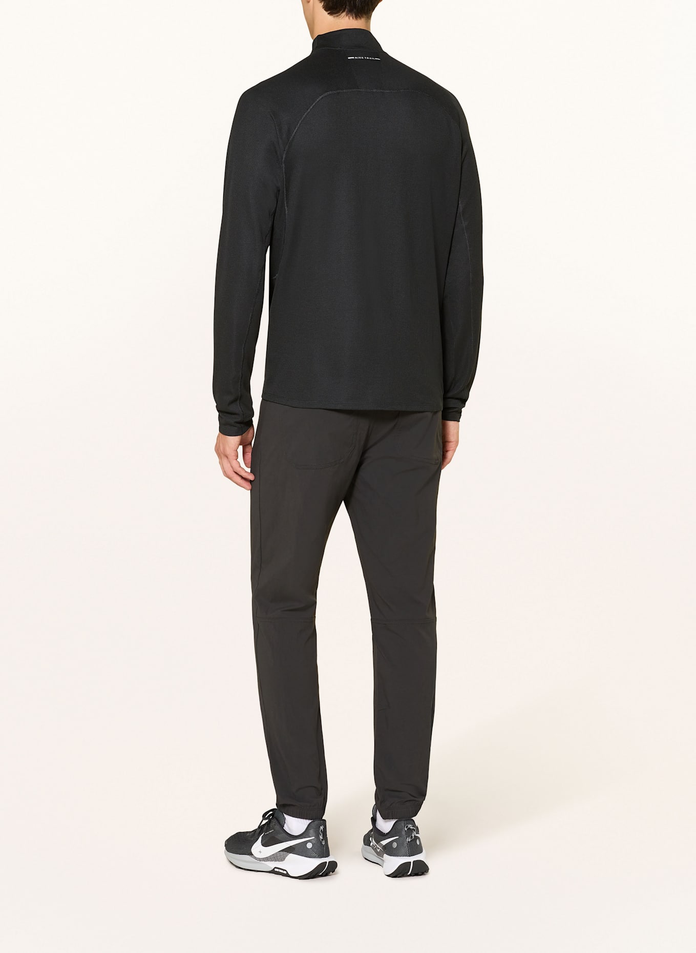 Nike Piqué-Laufshirt TRAIL: SCHWARZ