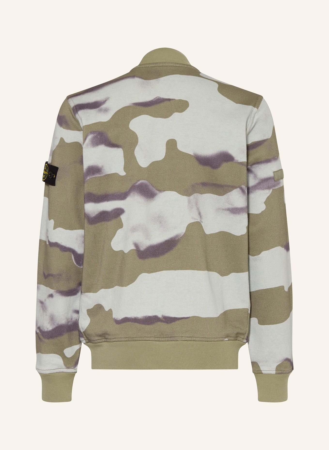 STONE ISLAND JUNIOR Oboustranná mikinová bunda: KHAKI / MÁTOVÁ / ČERNOŠEDÁ