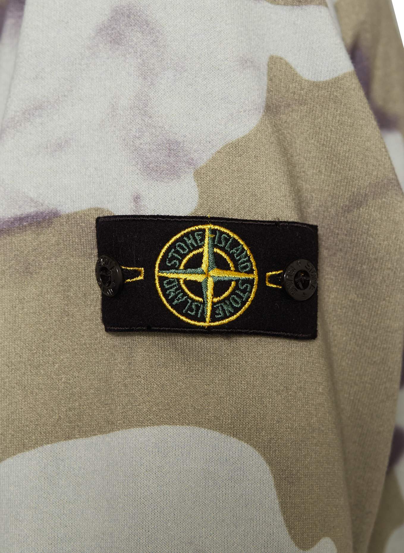 STONE ISLAND JUNIOR Oboustranná mikinová bunda: KHAKI / MÁTOVÁ / ČERNOŠEDÁ