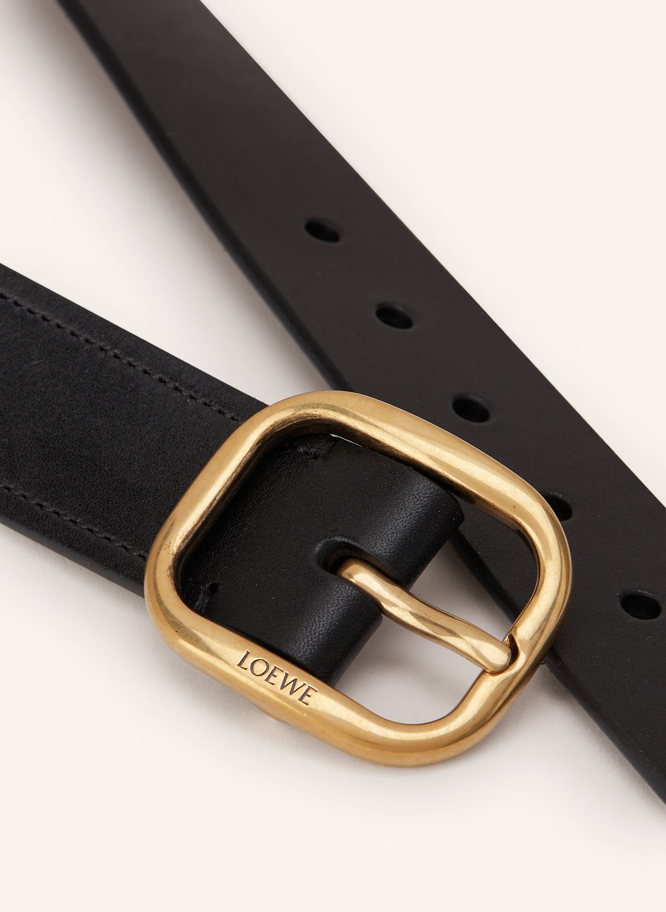 LOEWE Ledergürtel: SCHWARZ/ GOLD