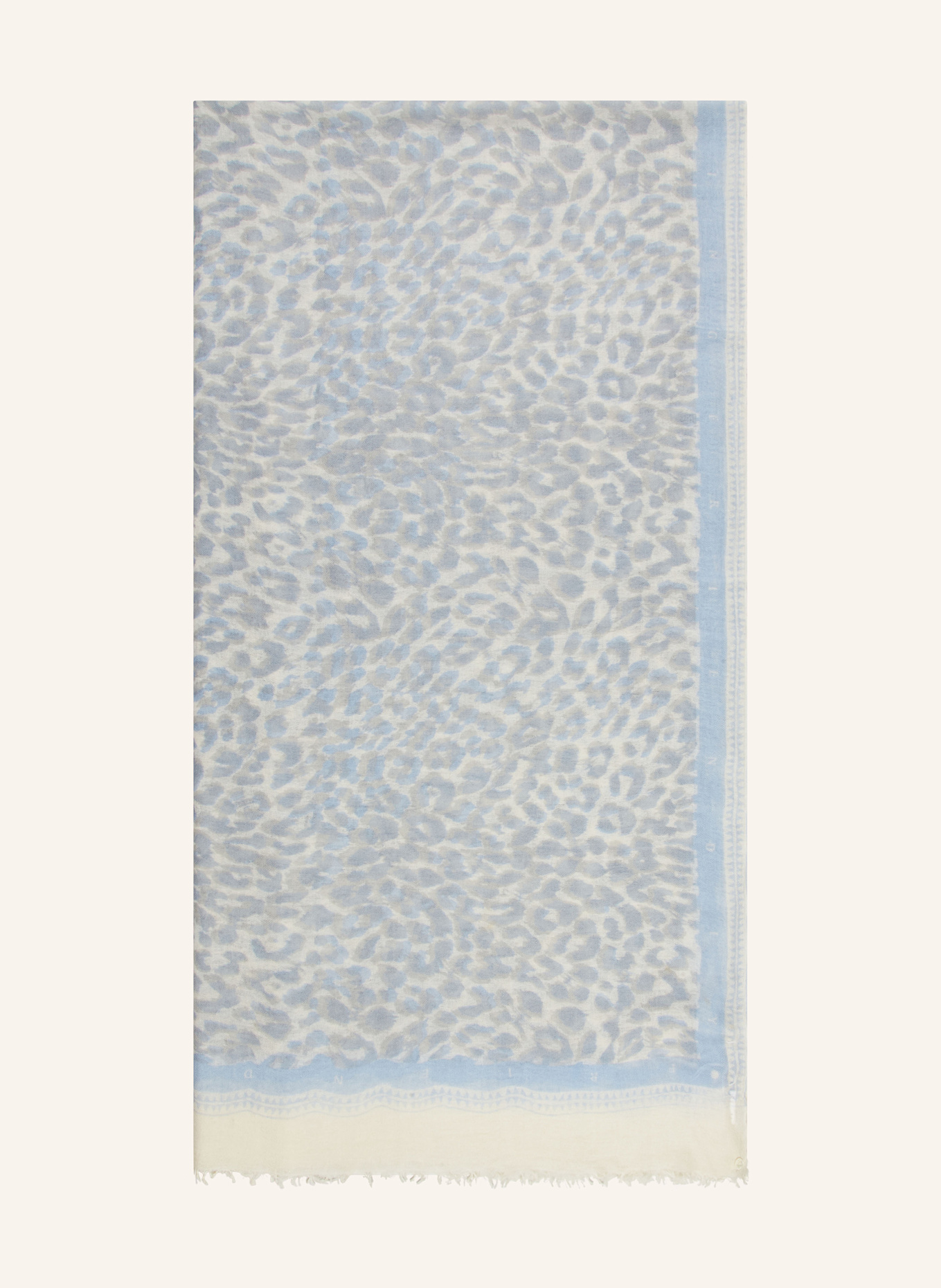 friendly hunting Cashmere-Schal: ECRU / HELLBLAU / HELLGRAU