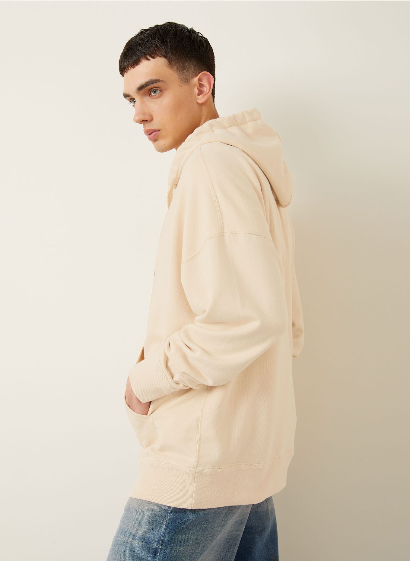 ★韓国の人気★【Isabel Marant】★MILEY HOODIE★ECRU★ MILEY SWEATSHIRT Man Ecru/Camel | ISABEL MARANT Official