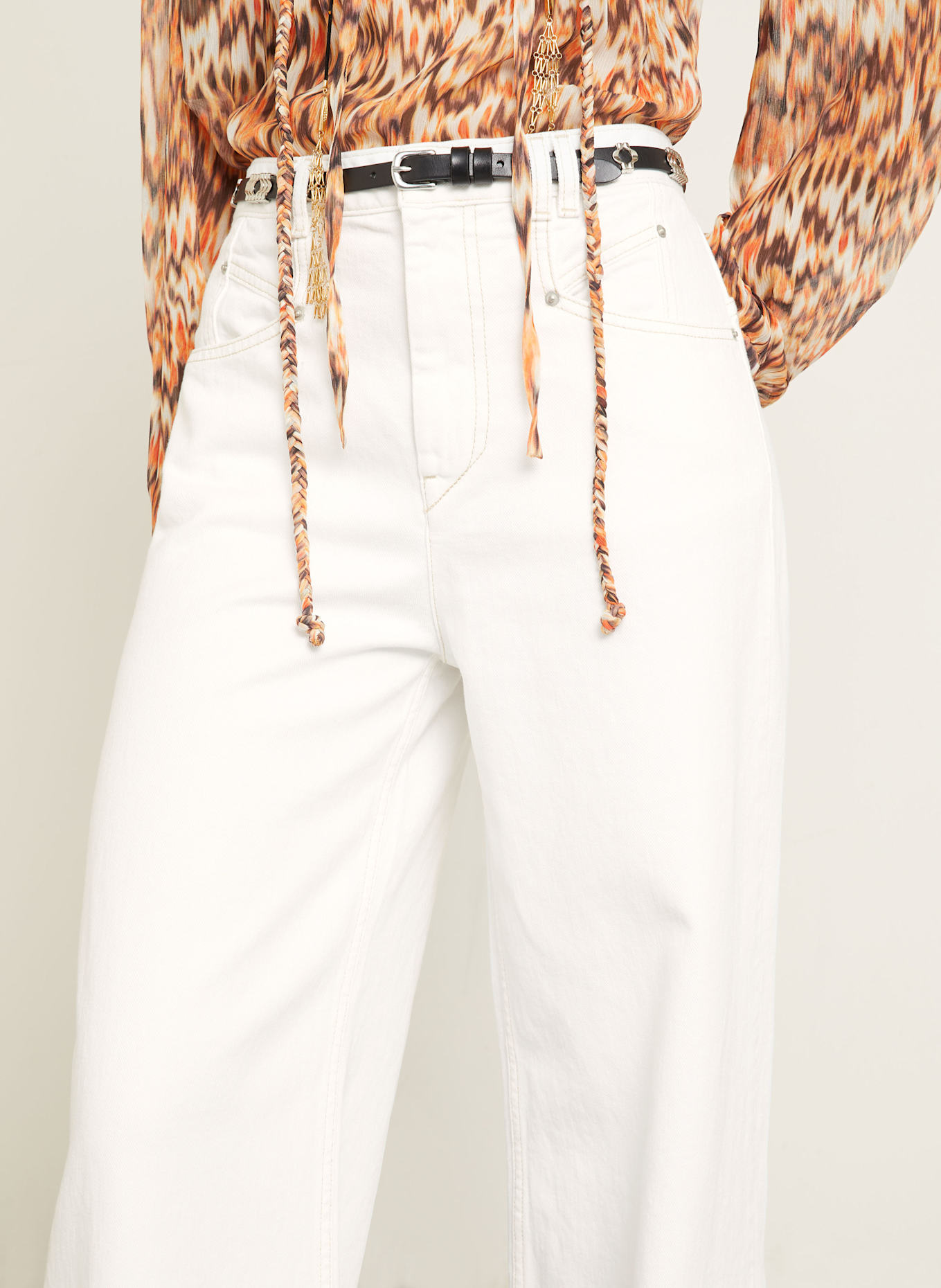 ISABEL MARANT Straight Jeans LEMONY-GB: 20WH white