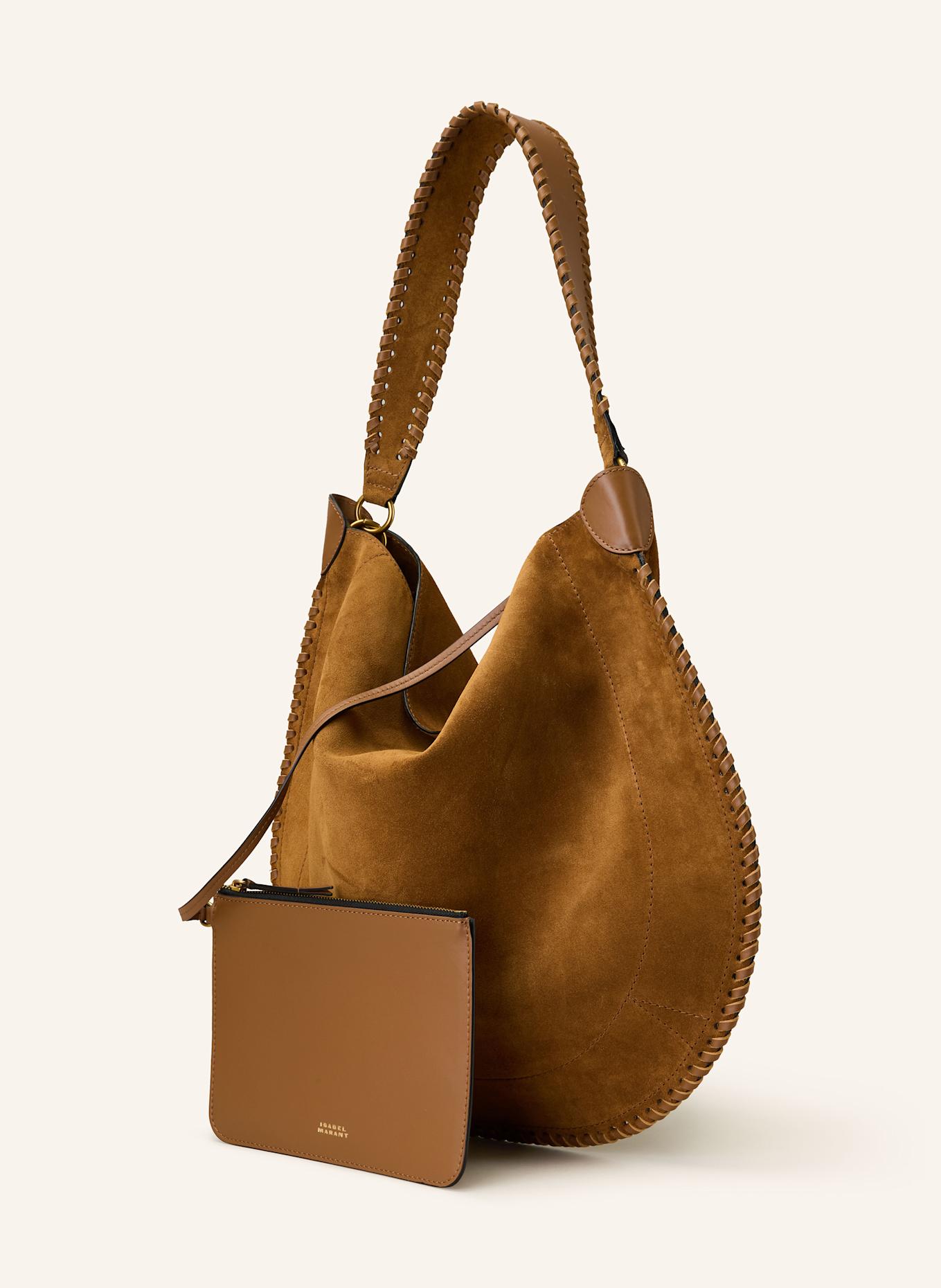 ISABEL MARANT Beuteltasche OSKAN: COGNAC