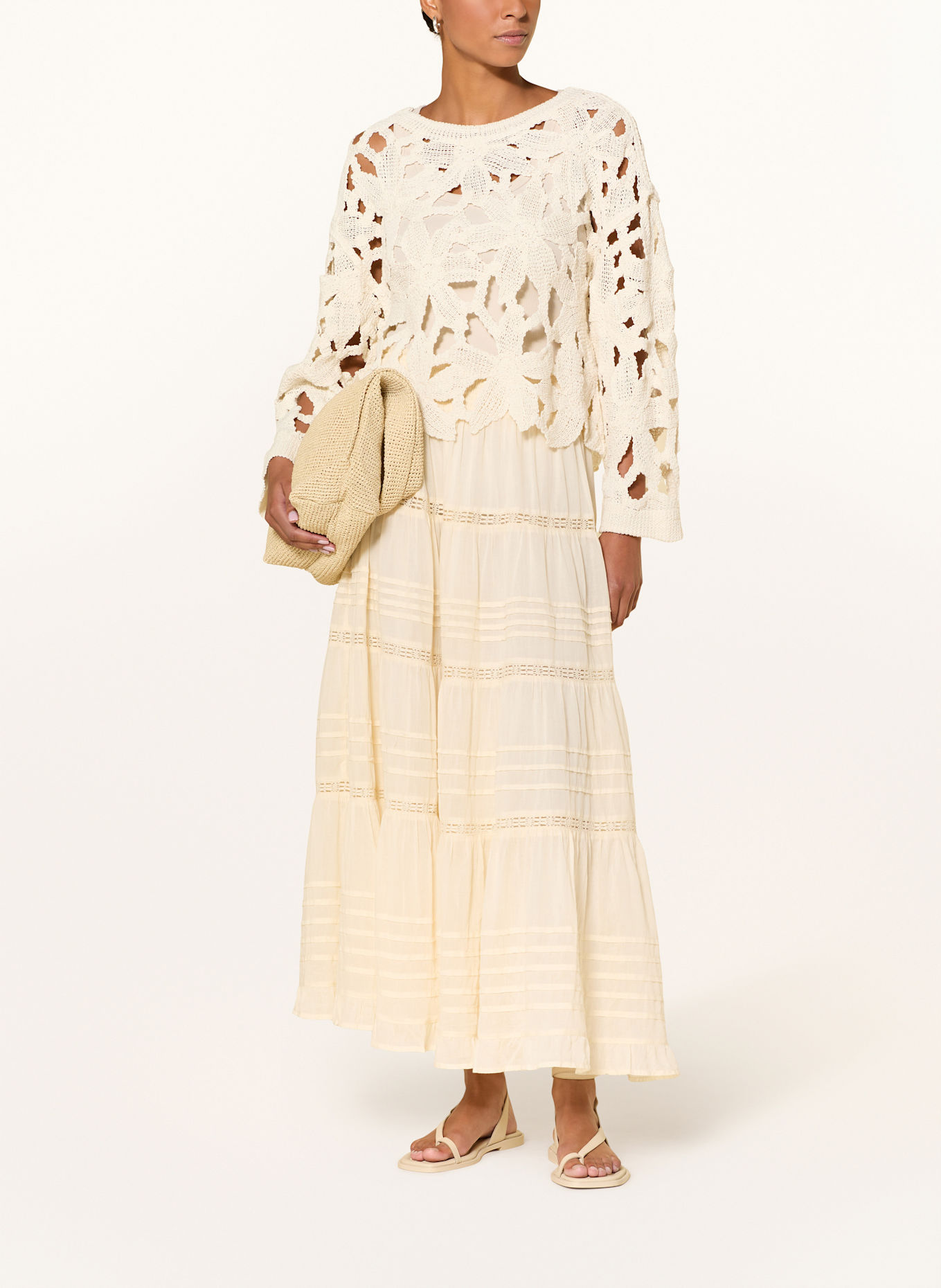 NEO NOIR Rock FELICIA mit Lochspitze: HELLGELB